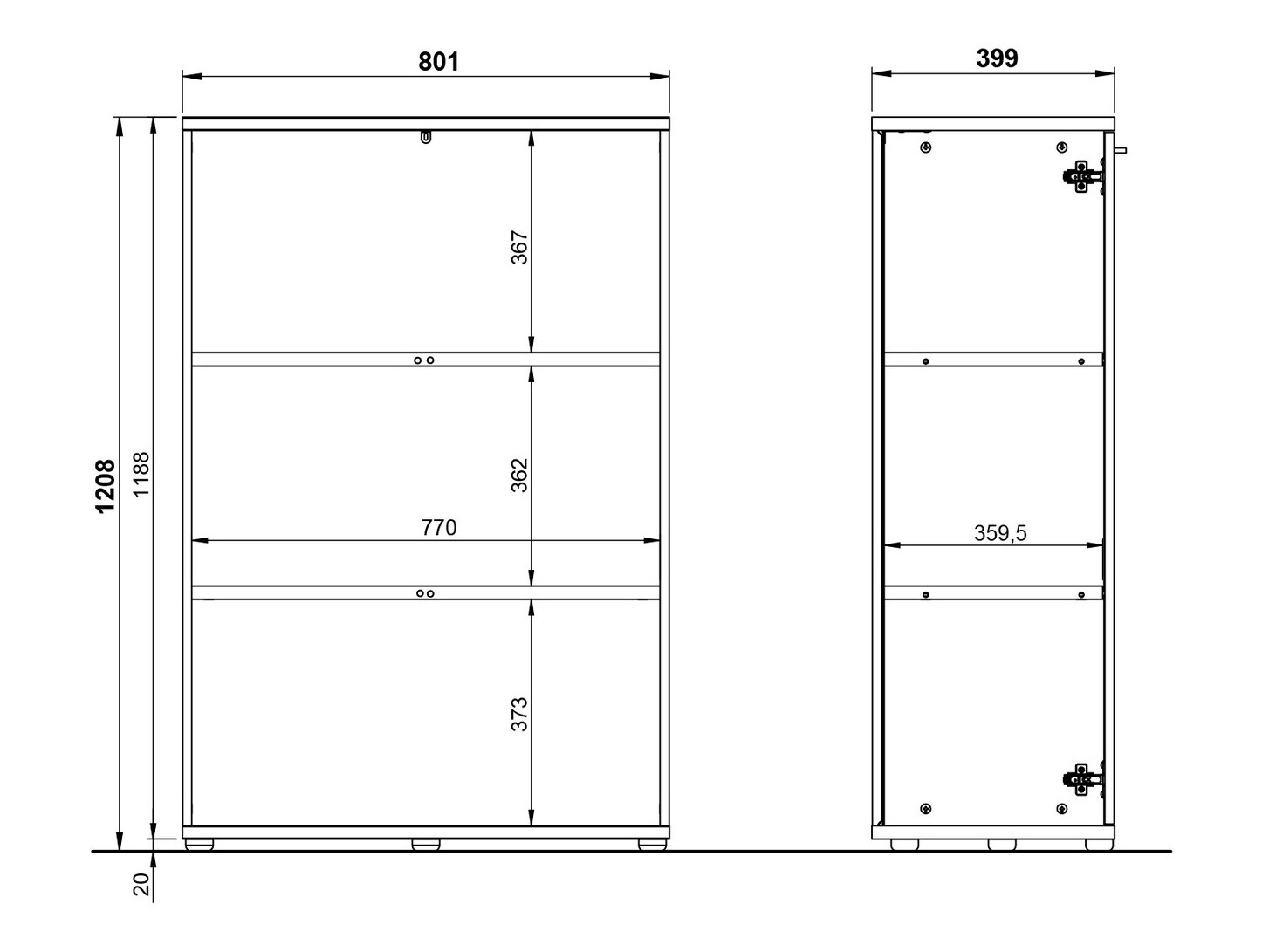 Szekrény Vertali 100