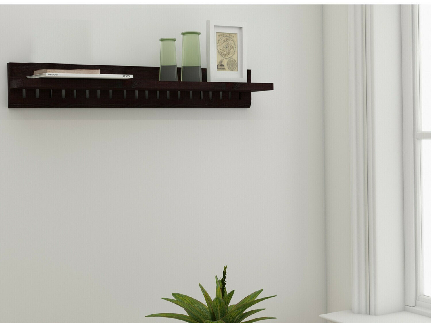 Fali polc Elbelba 108 (Sötét barna)