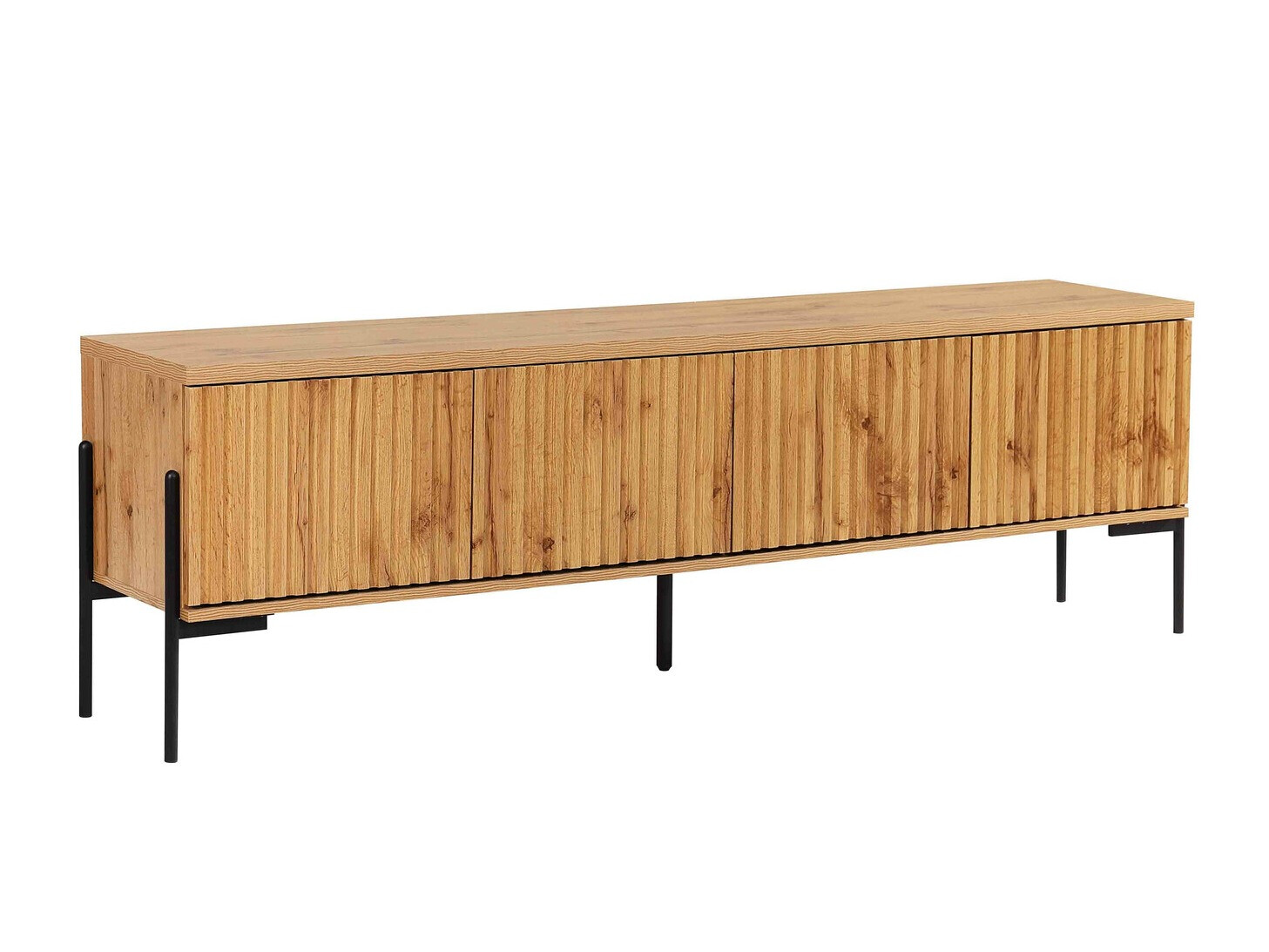 TV-állvány Denton 1188 (Fekete + Wotan tölgy)