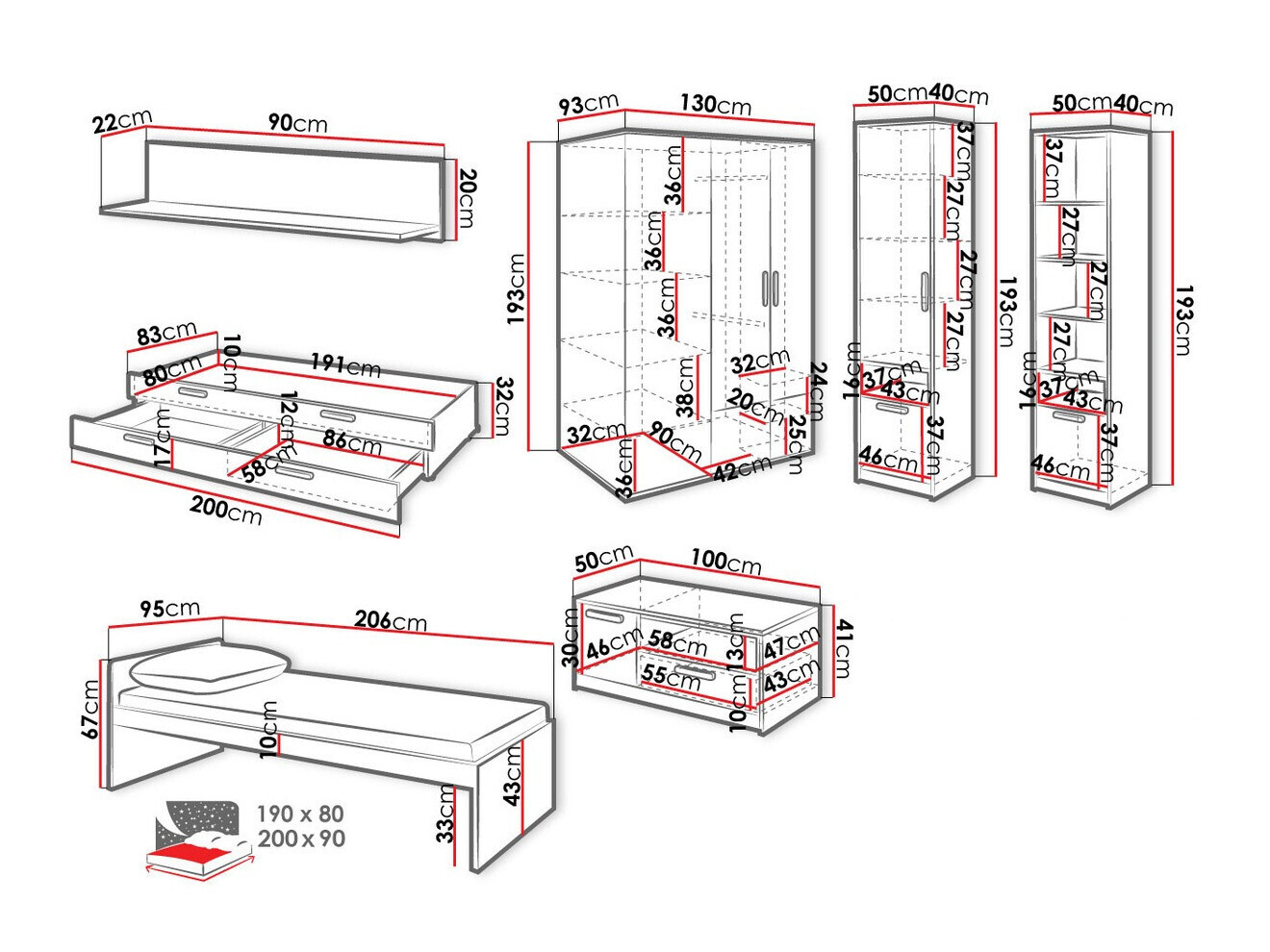 Gyerekszoba garnitúra Veravie 122