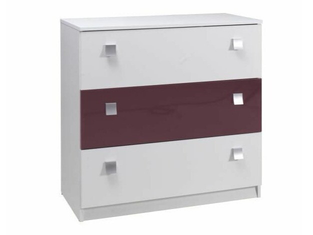 Komód Murrieta 109 (Fehér + Fényes Lila)
