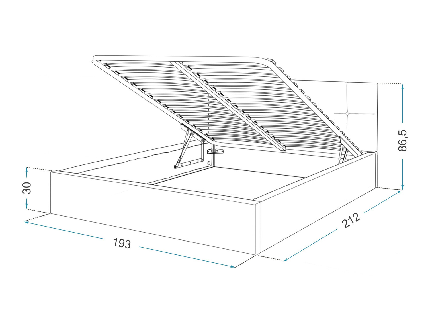 Ágy Fairfield 106 (Antracit)