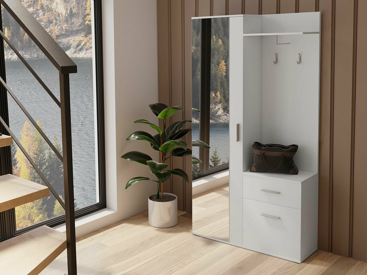 Előszoba garnitúra Pavo (Fehér)