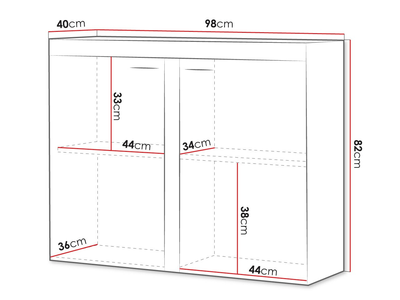 Szekrény Tucson 120 (Fehér)