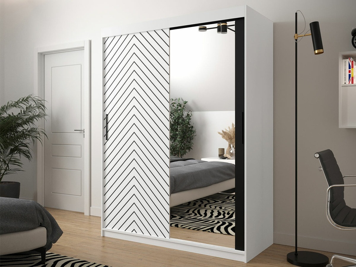 Gardróbszekrény Hartford 311 (Fehér + Fekete)