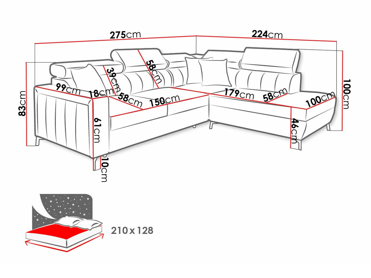 Sarokkanapé Sarasota 147 (Mono 231 + Botanical 36)