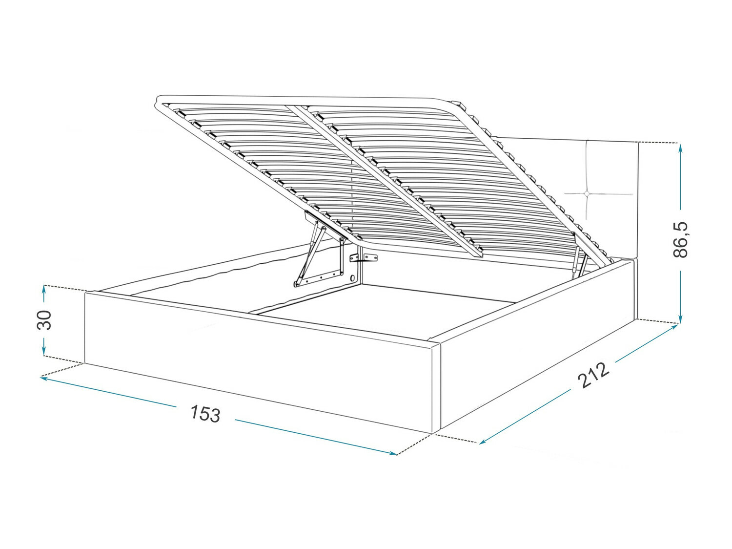 Ágy Fairfield 107 (Türkiz)