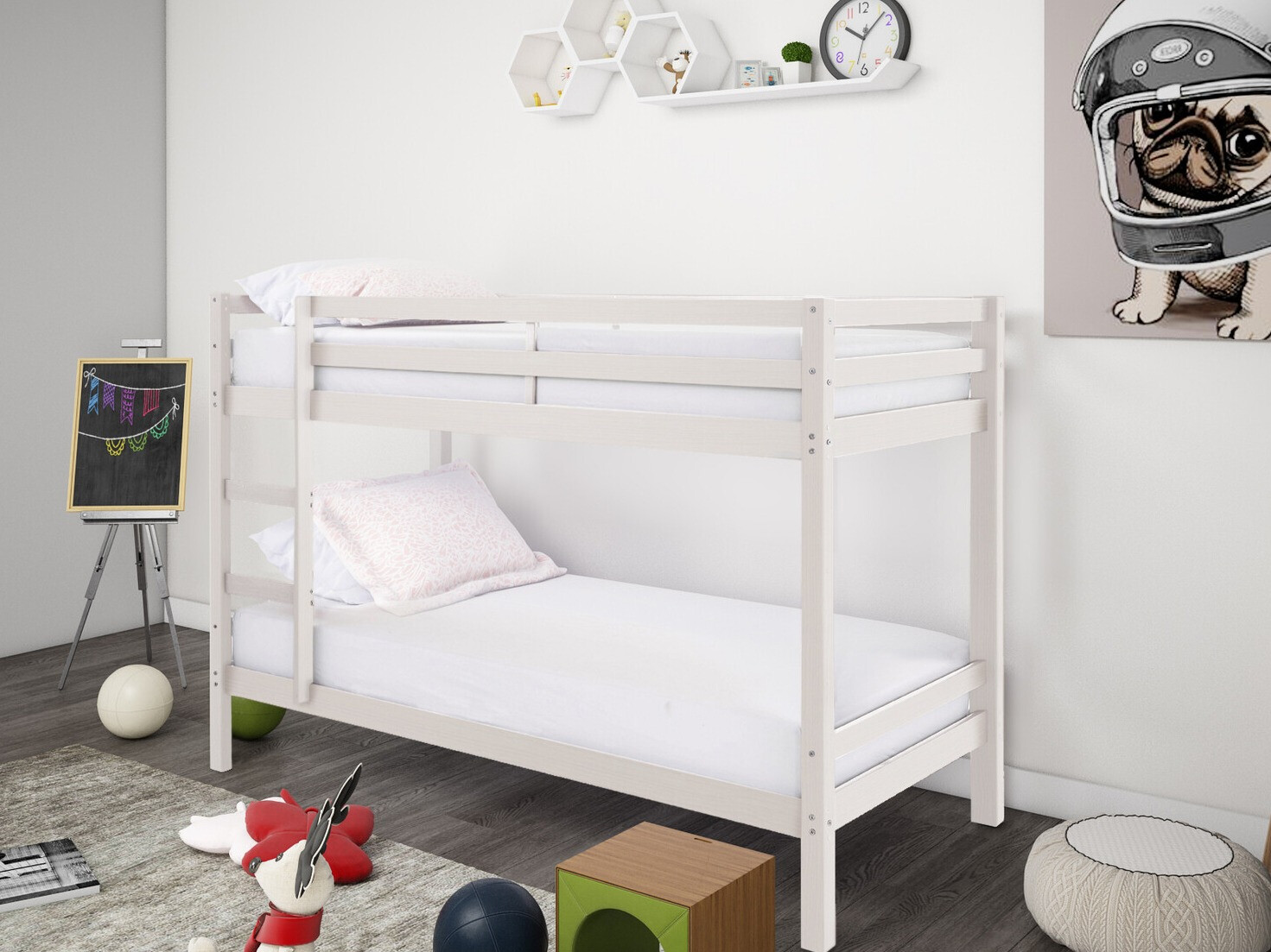 Emeletes ágy Ruvfiva 100 (Fehér)