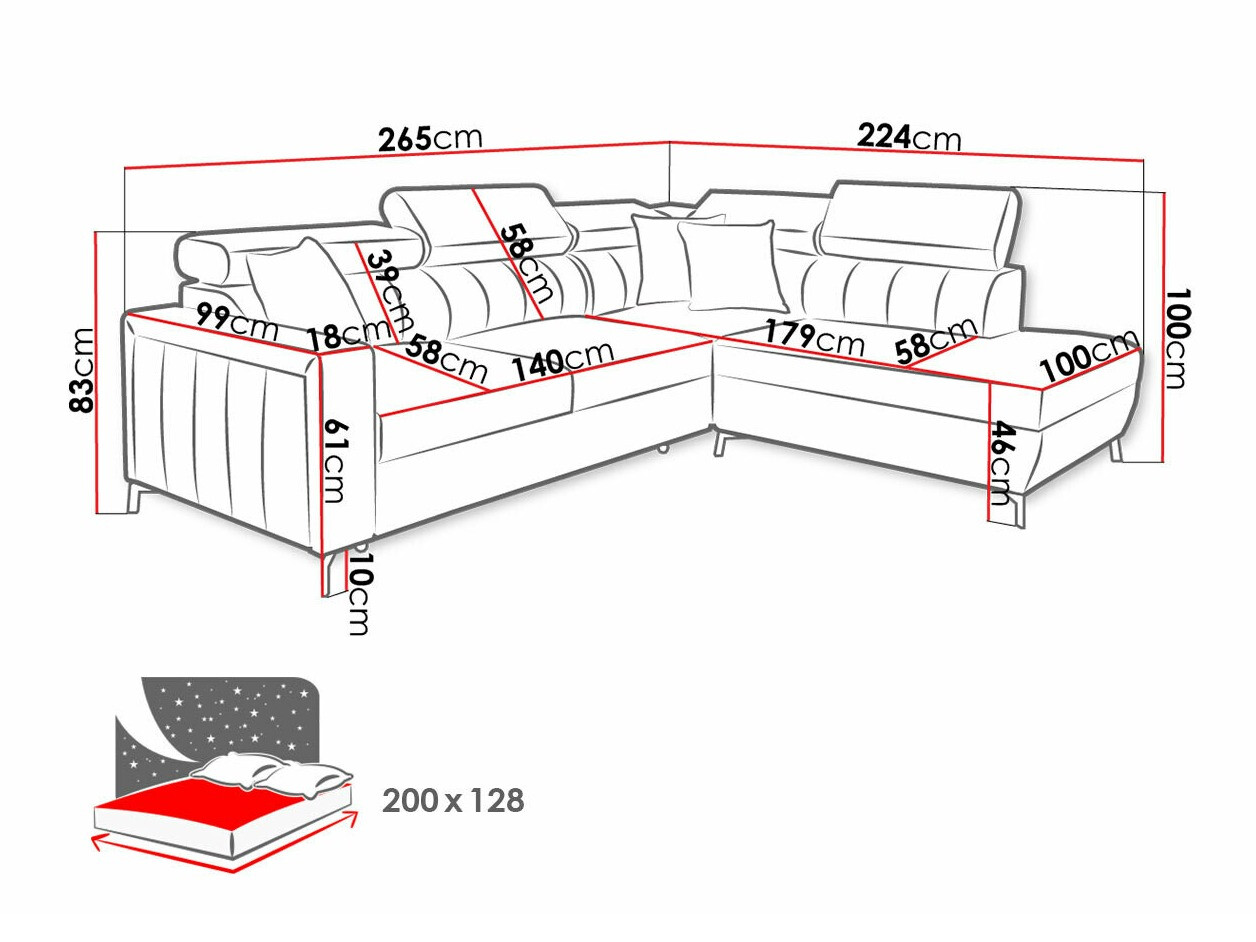 Sarokkanapé Sarasota 148 (Mono 242 + Botanical 36)