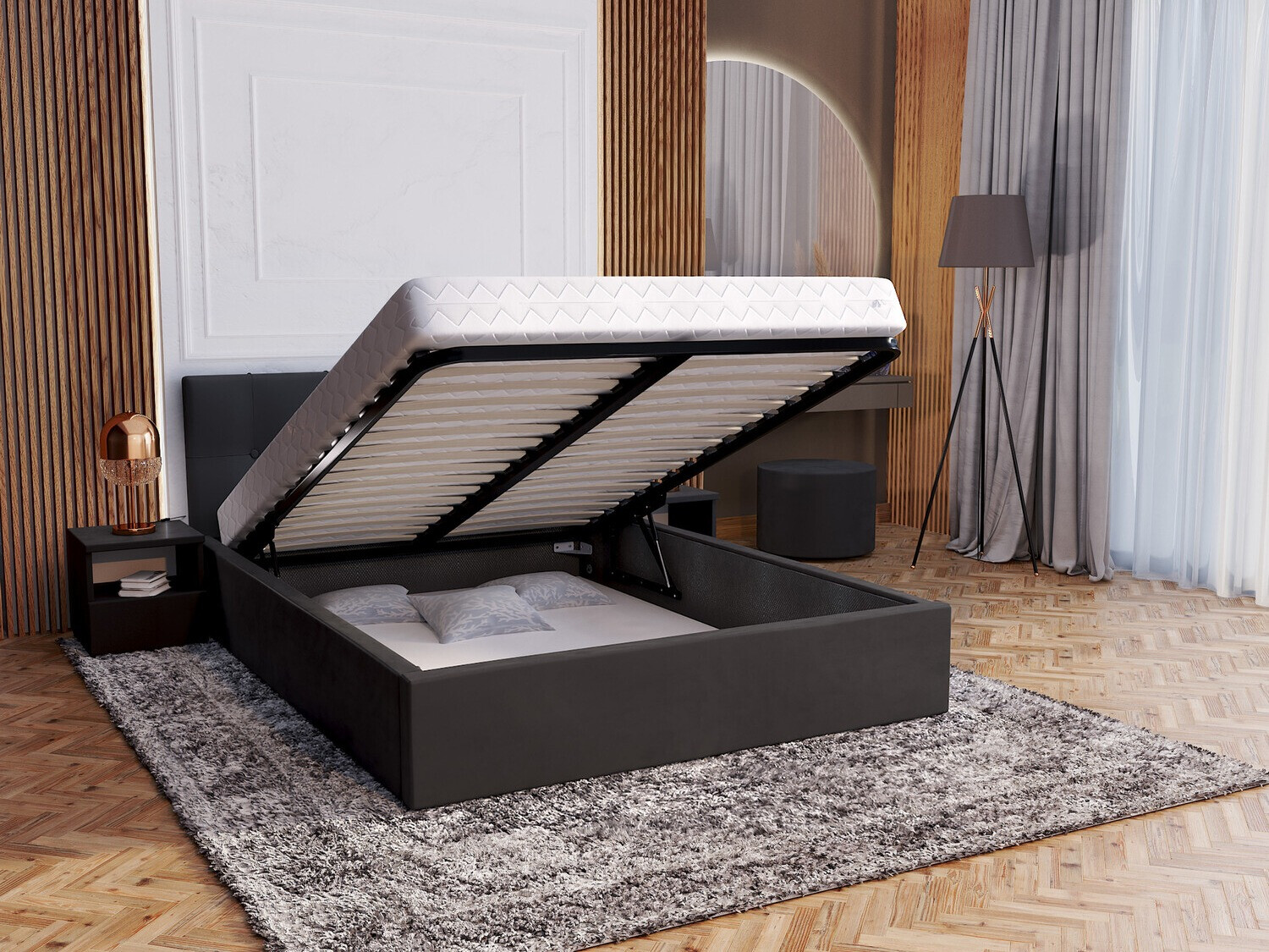 Ágy Fairfield 107 (Fekete)