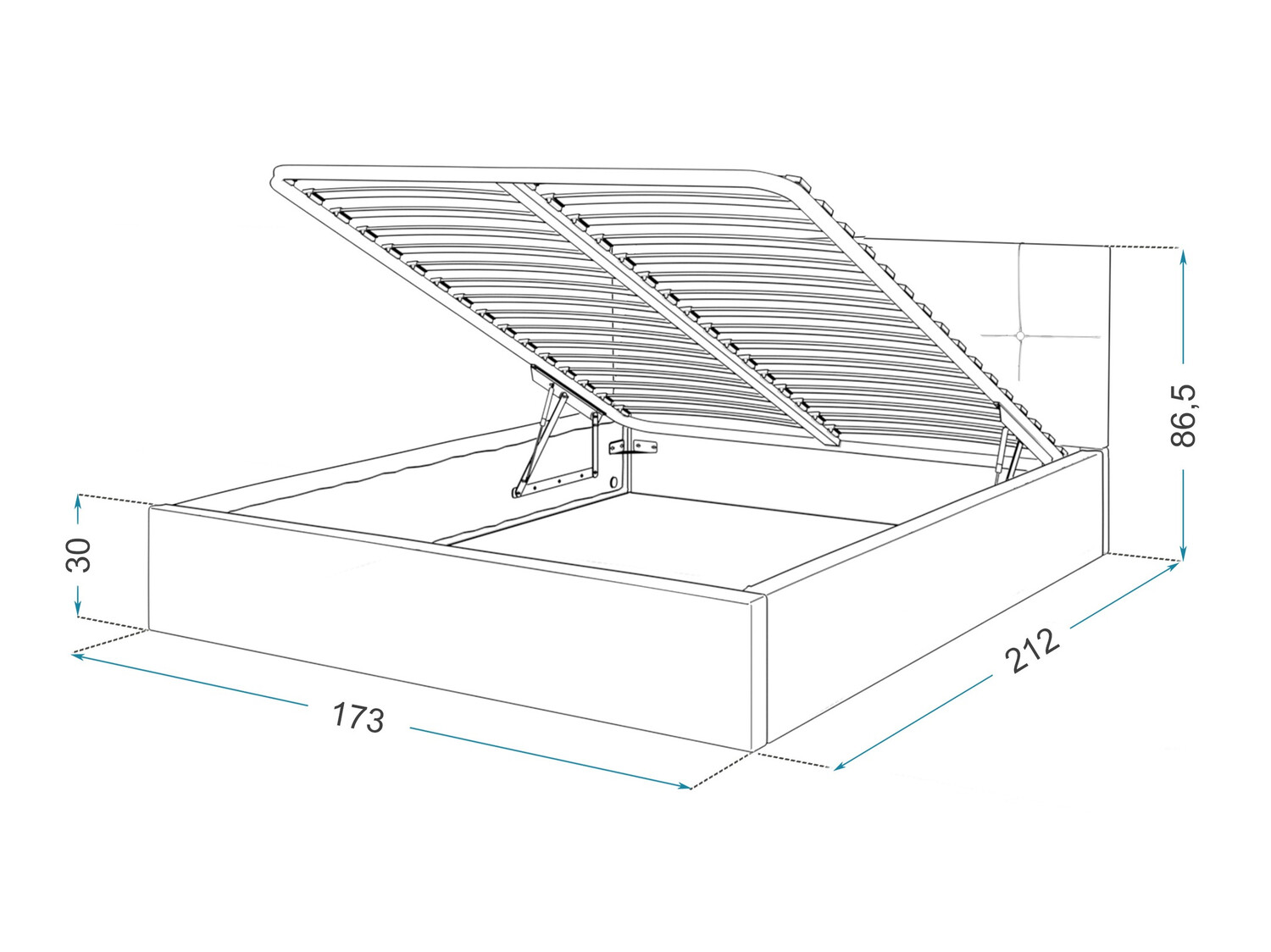 Ágy Fairfield 107 (Grafit)