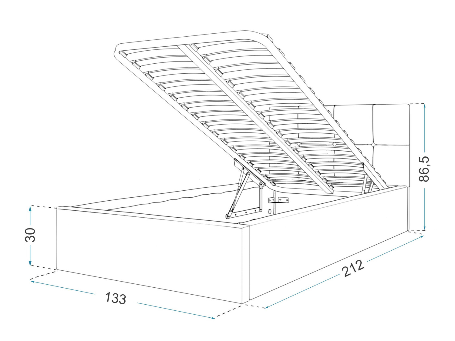 Ágy Fairfield 107 (Krém)