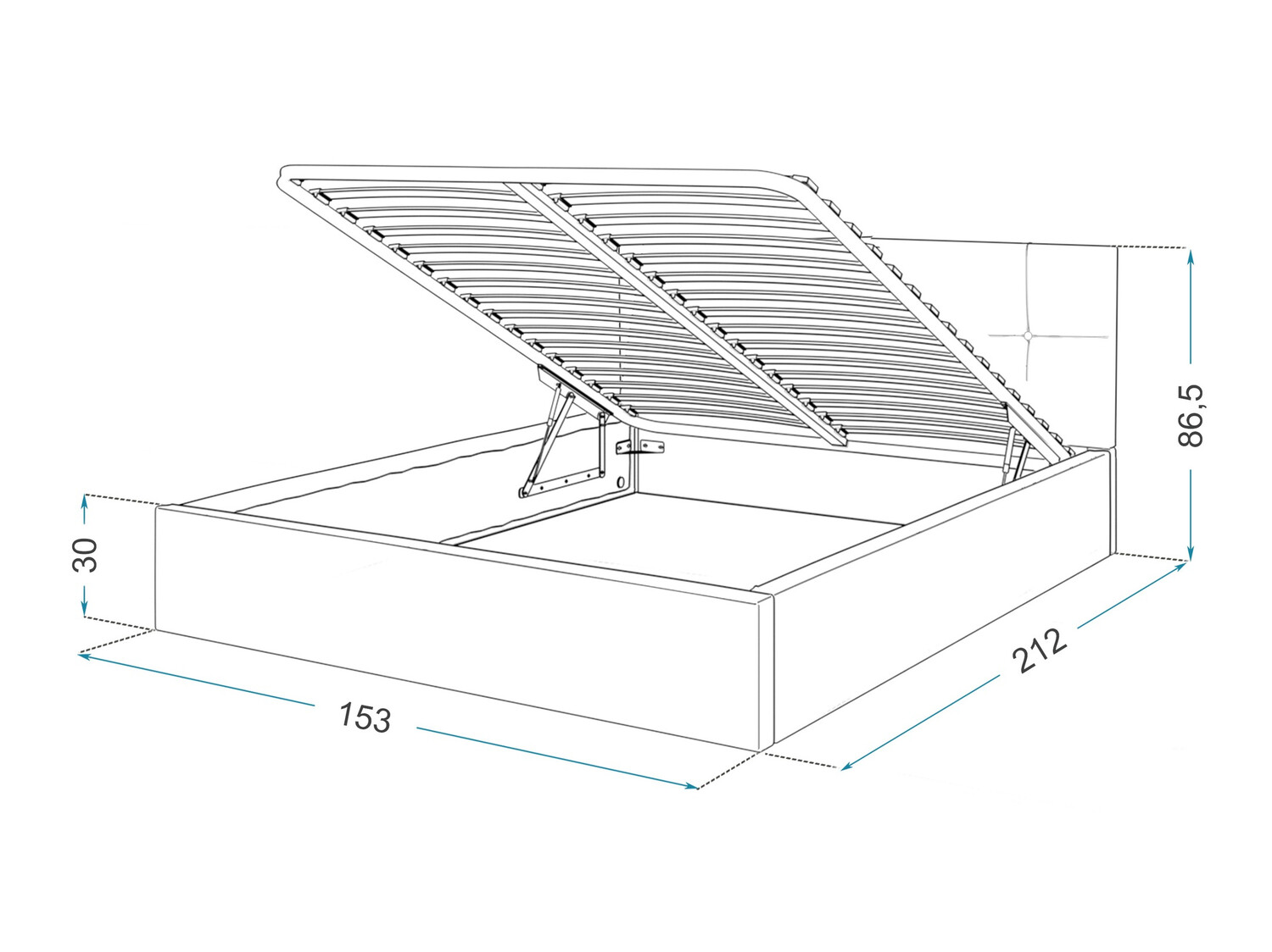 Ágy Fairfield 107 (Krém)