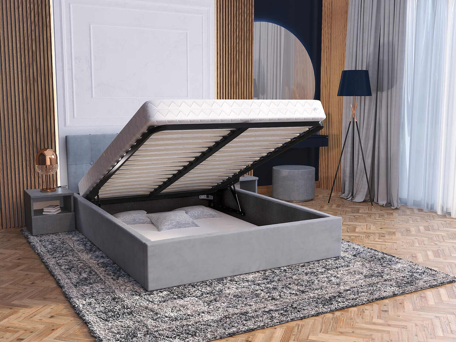 Ágy Fairfield 107 (Szürke)