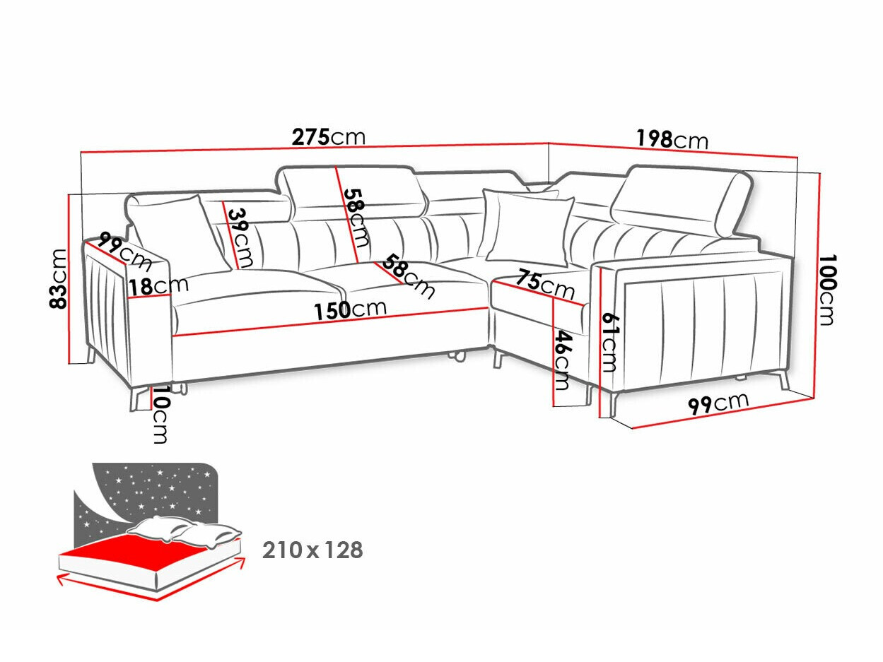 Sarokkanapé Sarasota 149 (Mono 244 + Botanical 36)