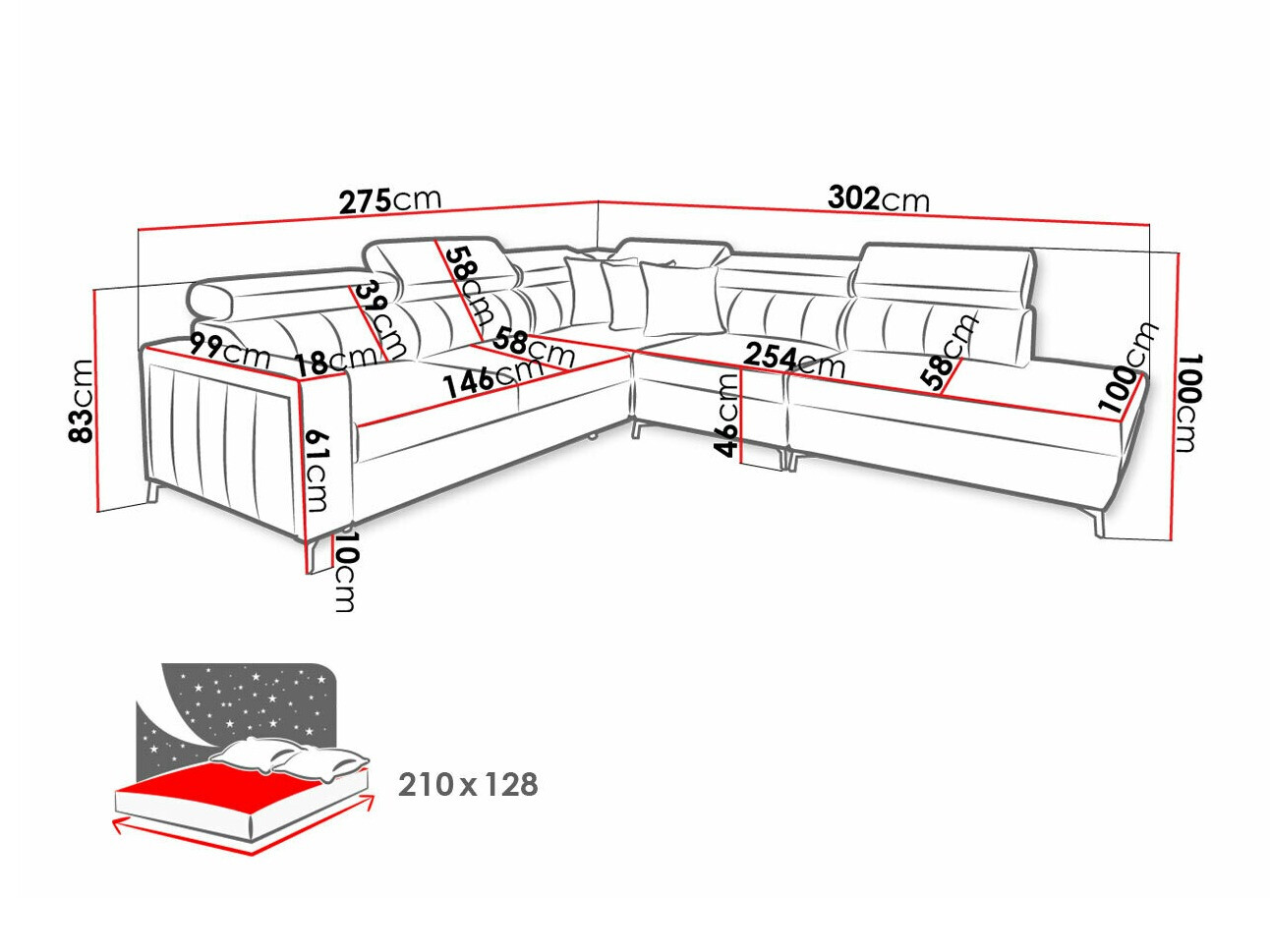 Sarokkanapé Sarasota 156 (Mono 231 + Botanical 36)