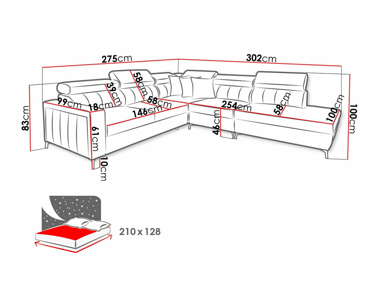 Sarokkanapé Sarasota 156 (Mono 242 + Botanical 36)