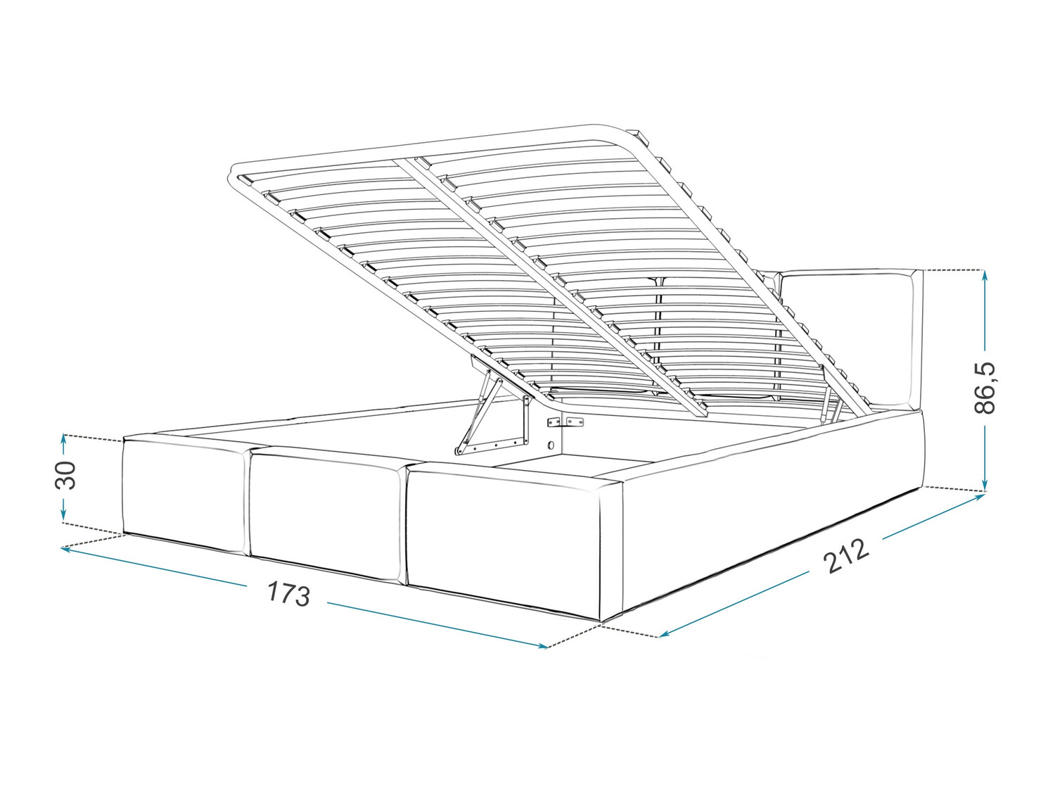 Ágy Fairfield 109 (Grafit)