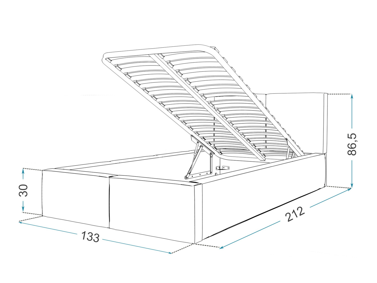 Ágy Fairfield 109 (Türkiz)