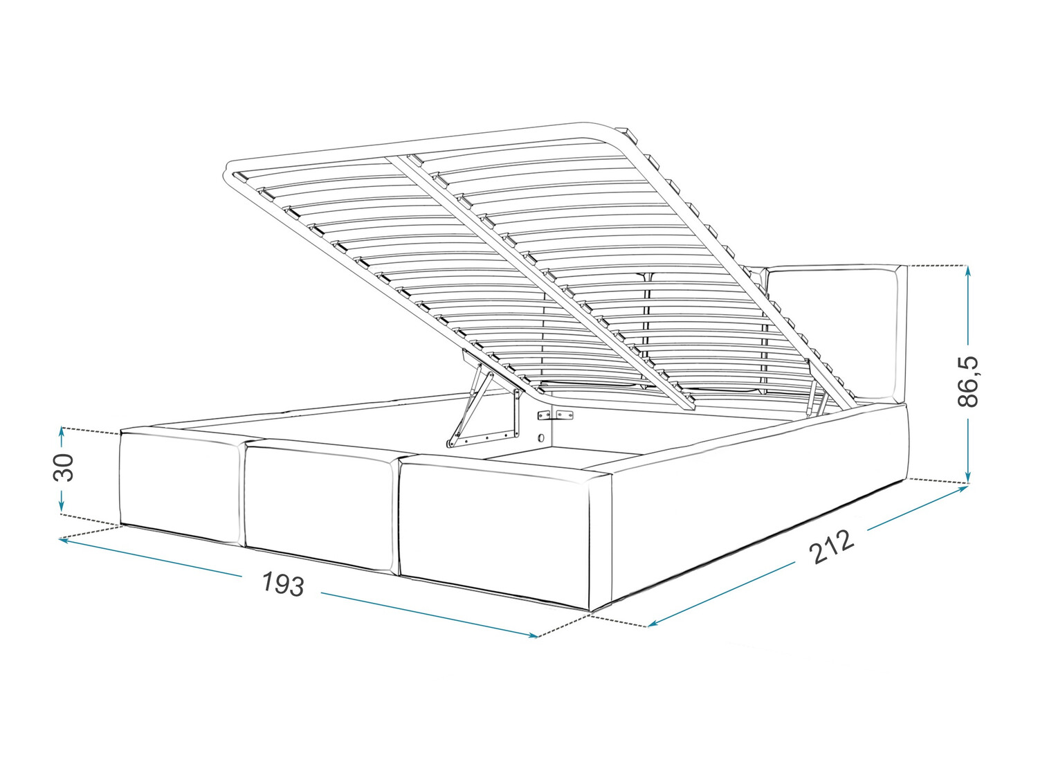 Ágy Fairfield 109 (Világos rózsaszín)
