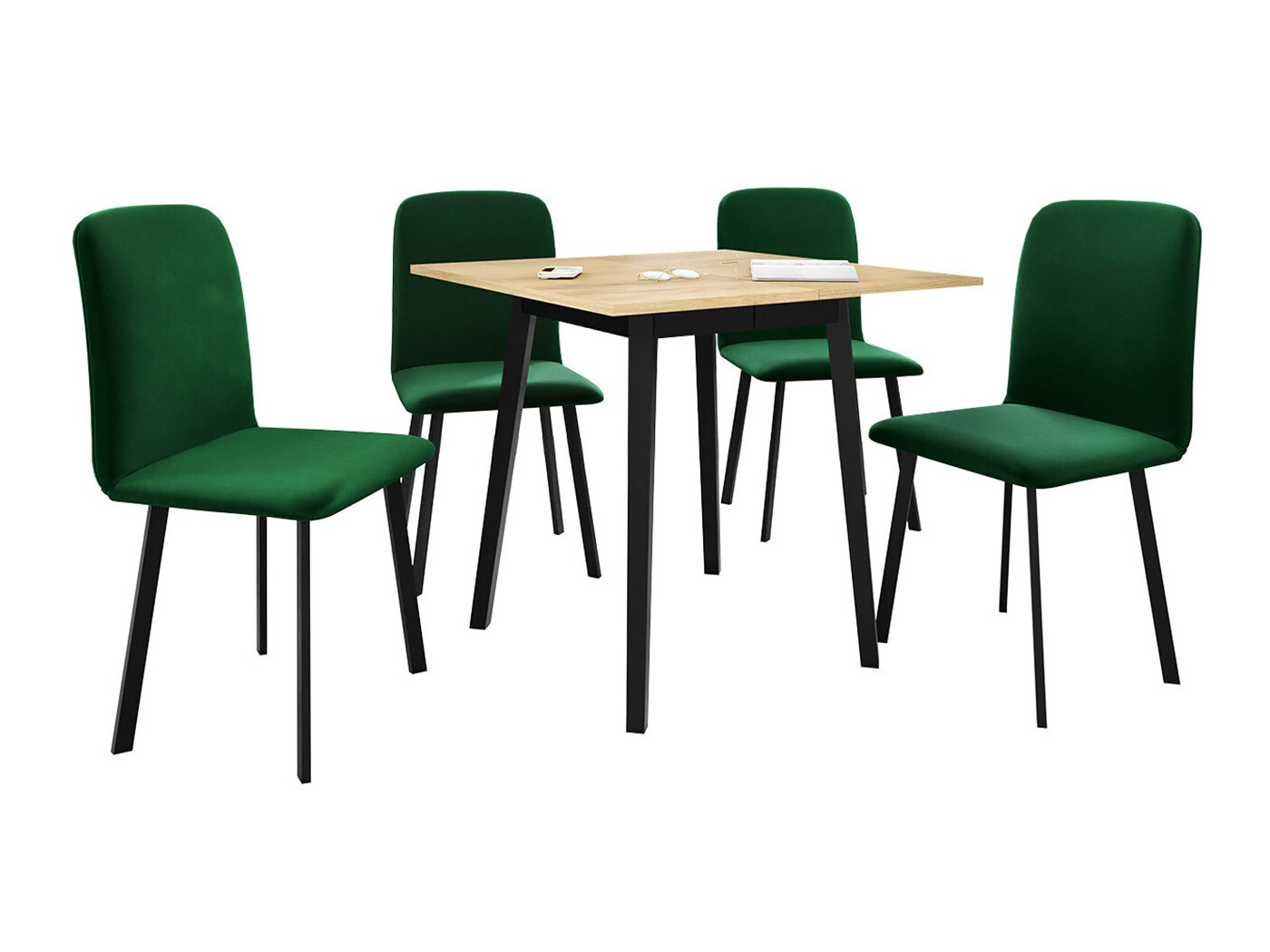 Étkezőgarnitúra Edmond 116 (Kézműves aranytölgy + Fekete)