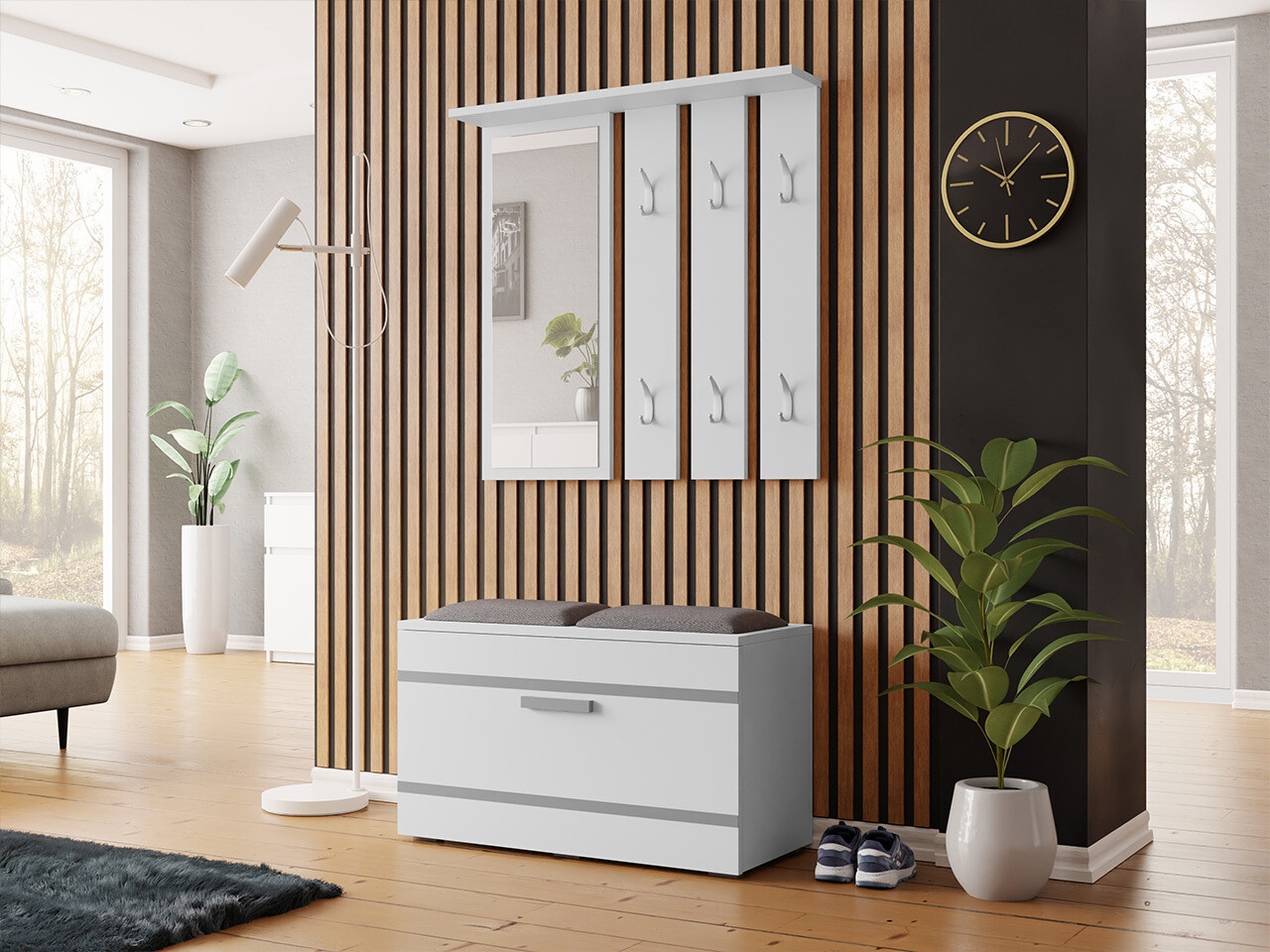 Előszoba garnitúra Ferrus (Fehér)