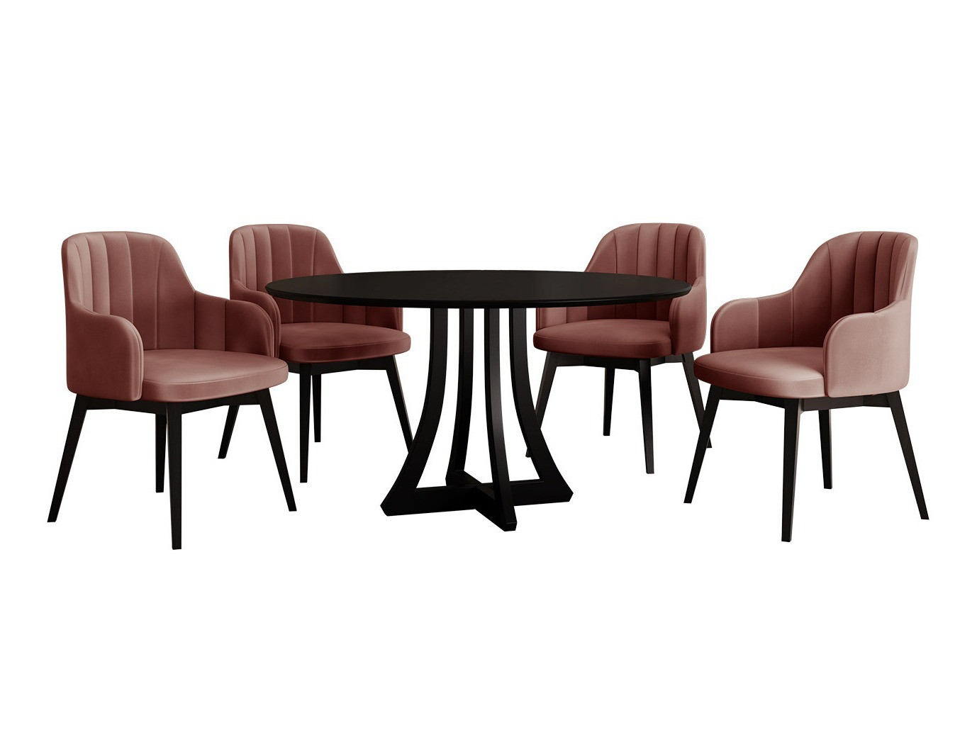 Étkezőgarnitúra Racine 128 (Fekete)