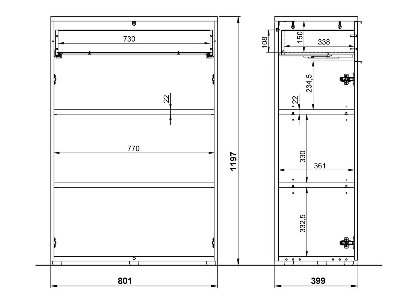 Komód Feltoru 101 (Fehér)