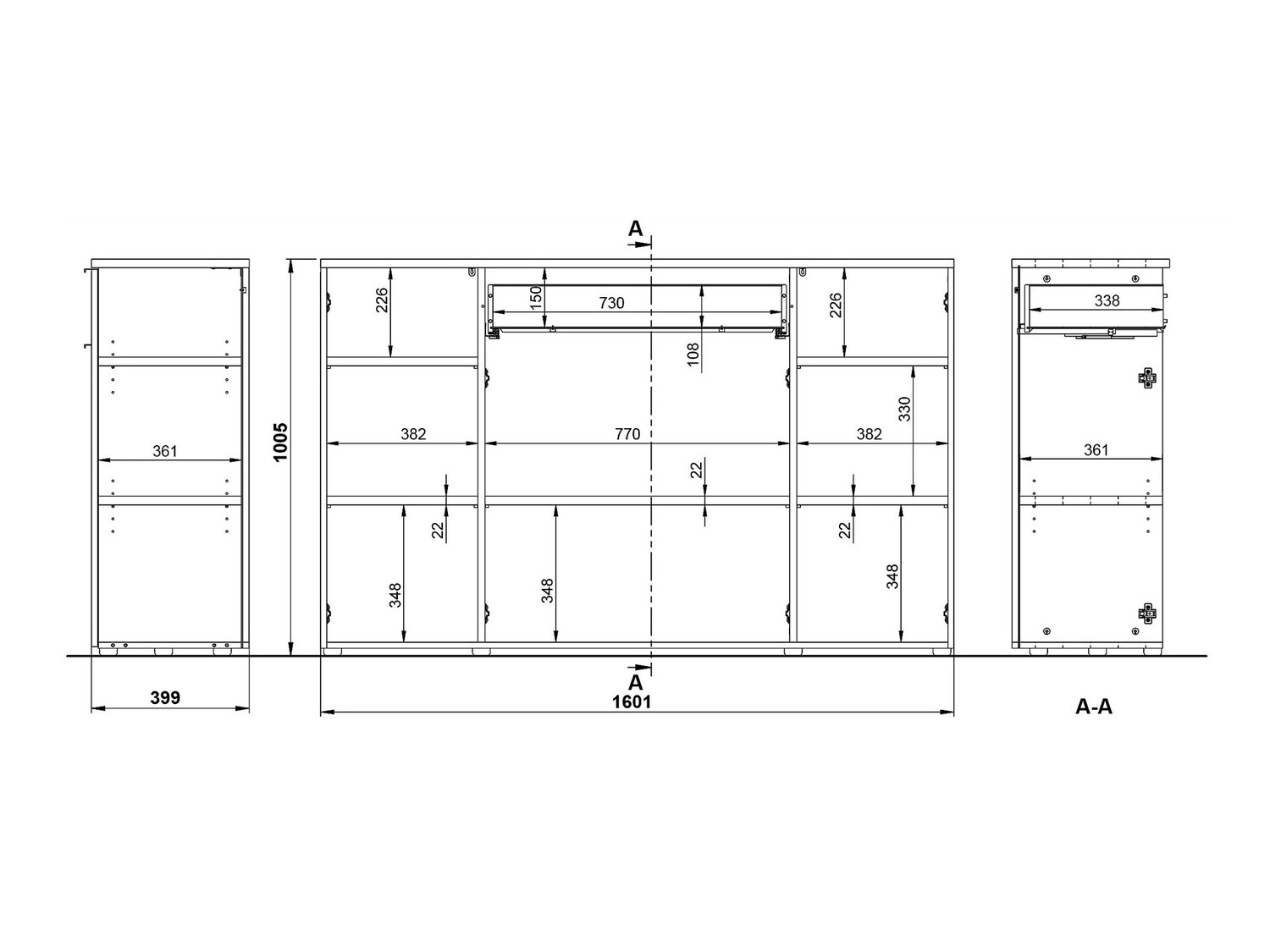 Komód Feltoru 105 (Fehér)