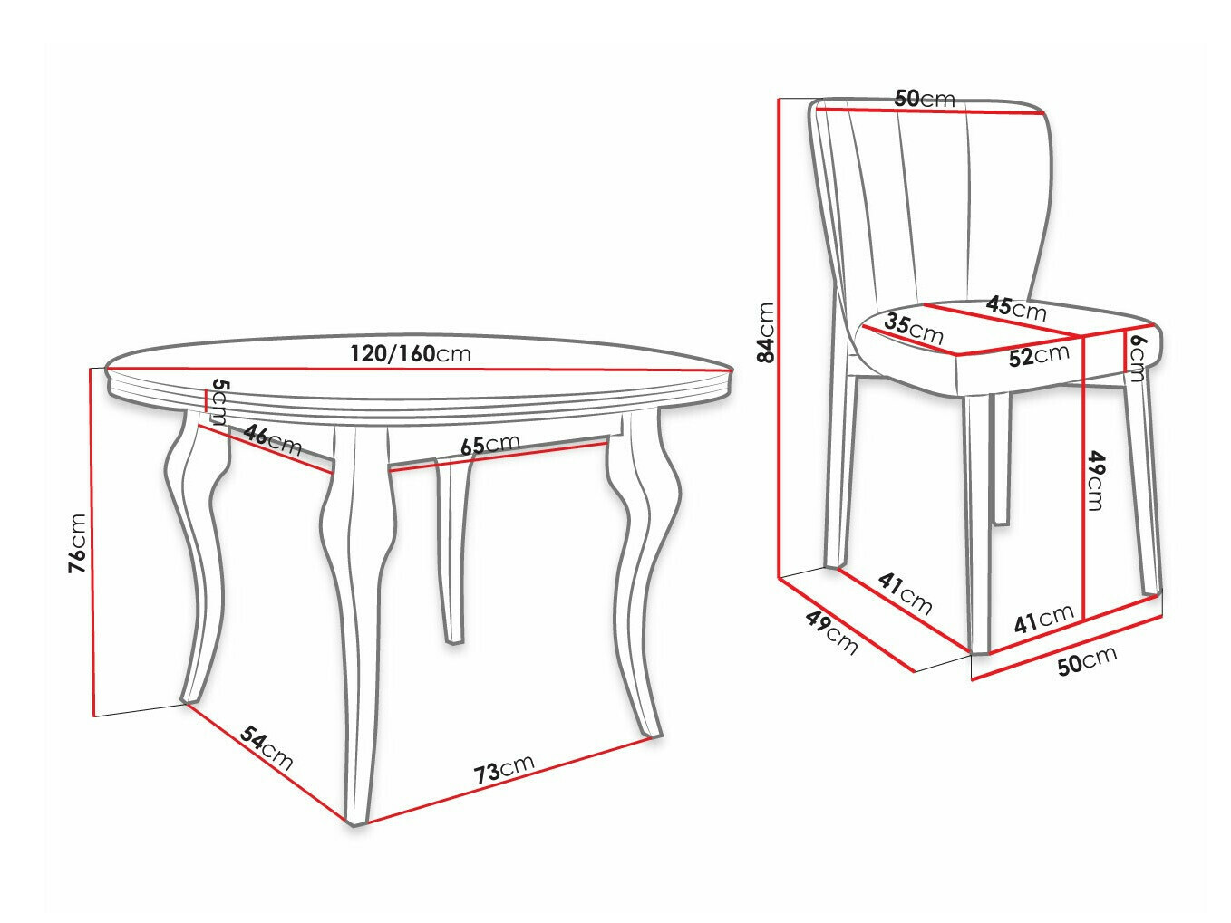 Étkezőgarnitúra Racine 140 (Magic Velvet 2219)