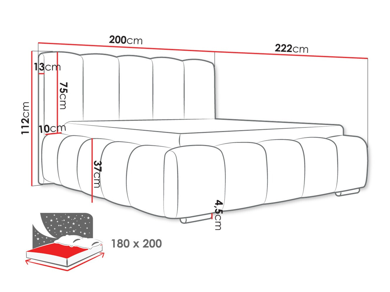 Ágy TrendyNest Alceus I (Paros 01)