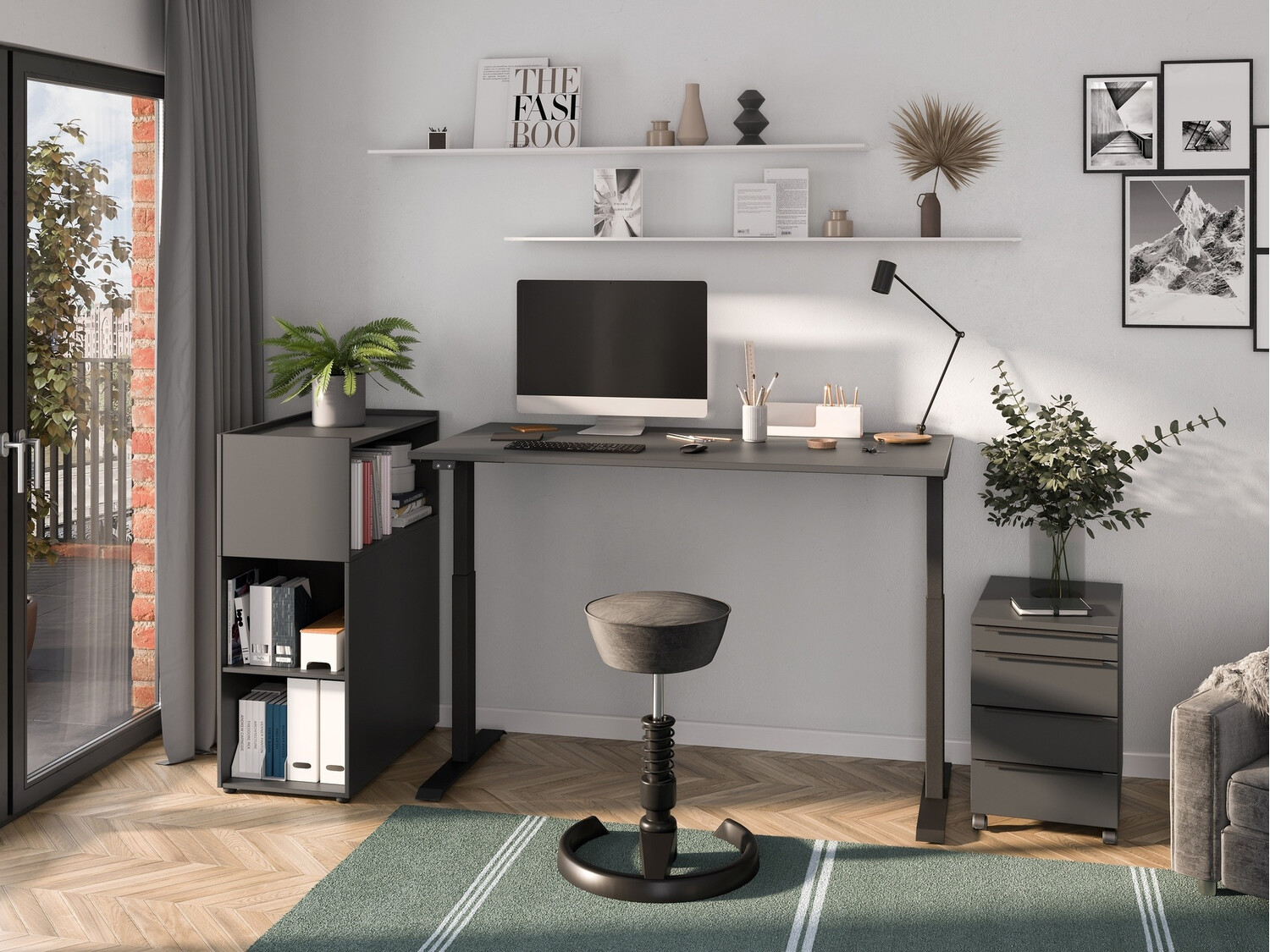 Könyvespolc Feltoru 108 (Grafit)