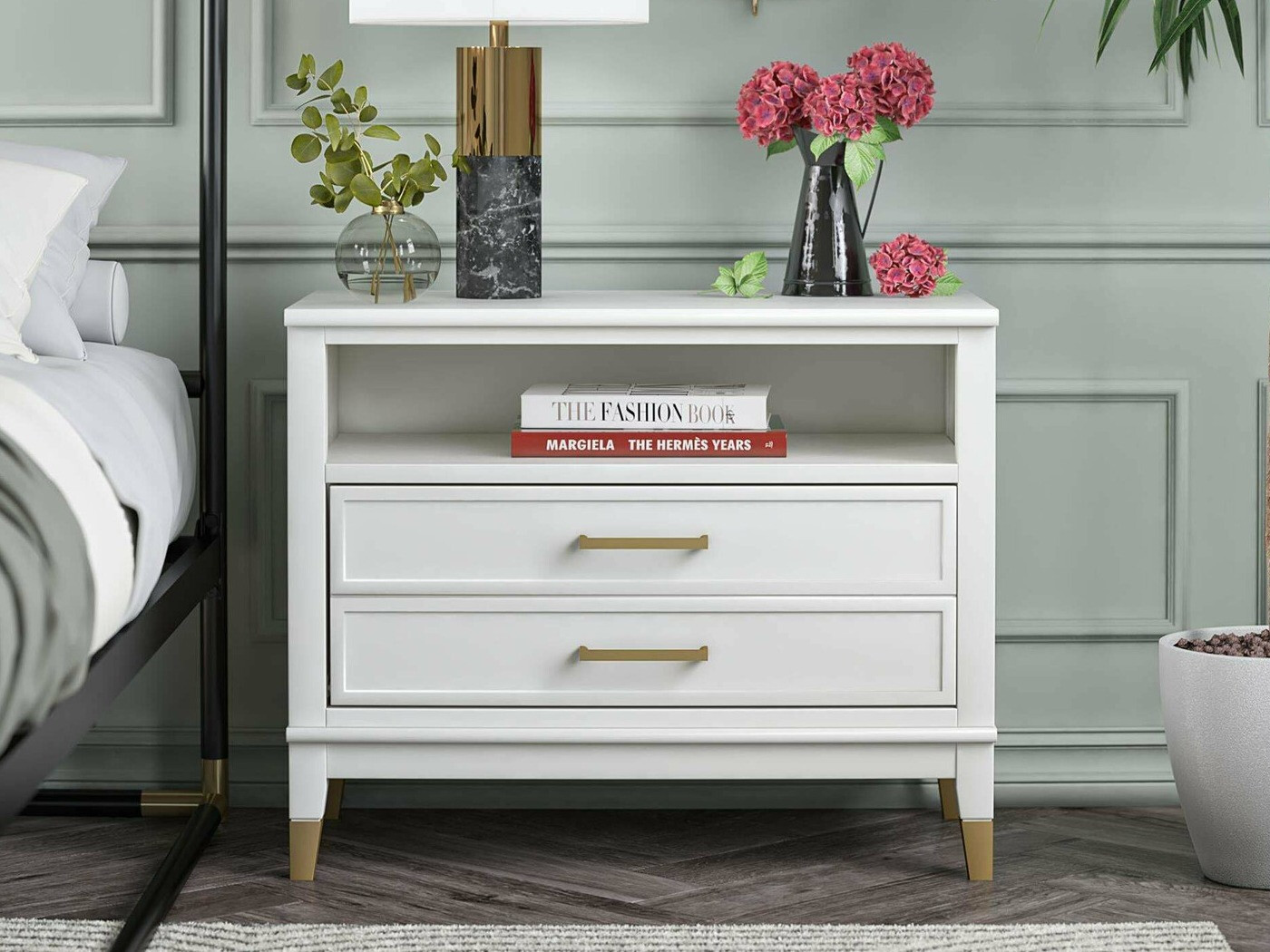 Éjjeliszekrény CosmoLiving by Cosmopolitan Belromu 107 (Fehér)