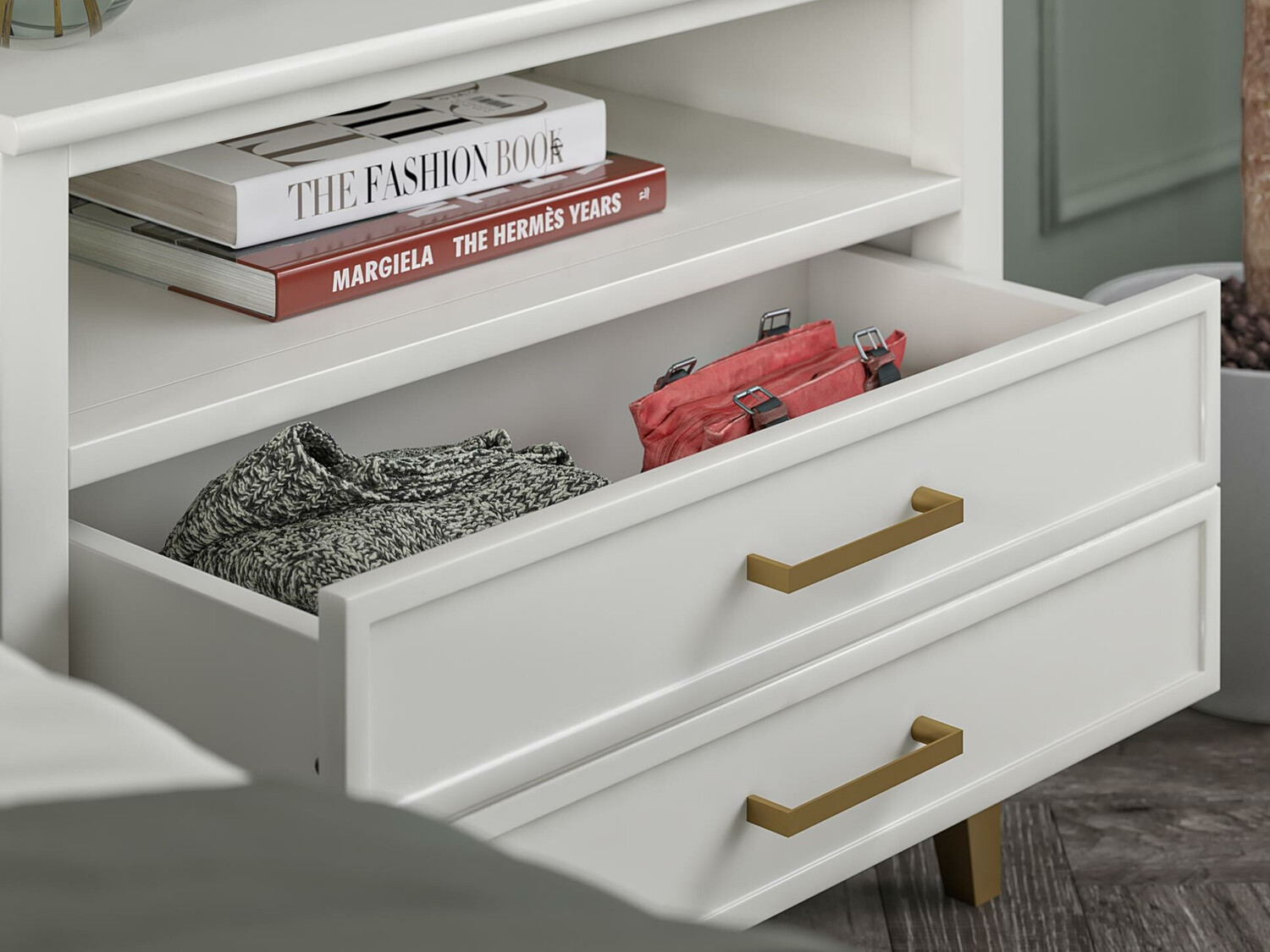 Éjjeliszekrény CosmoLiving by Cosmopolitan Belromu 107 (Fehér)