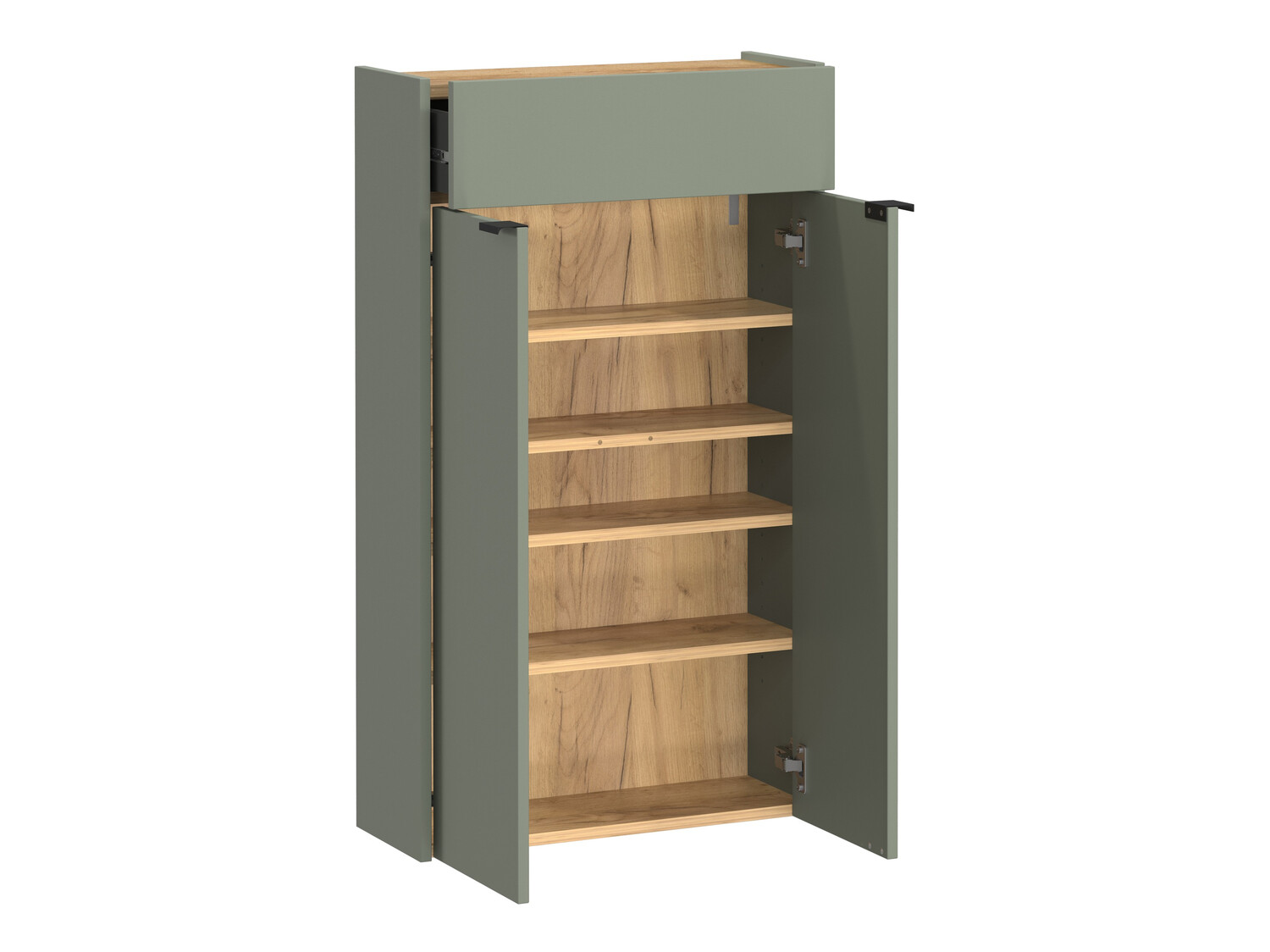 Előszoba garnitúra Cirsale 104 (Poros zöld + Navarra tölgy)