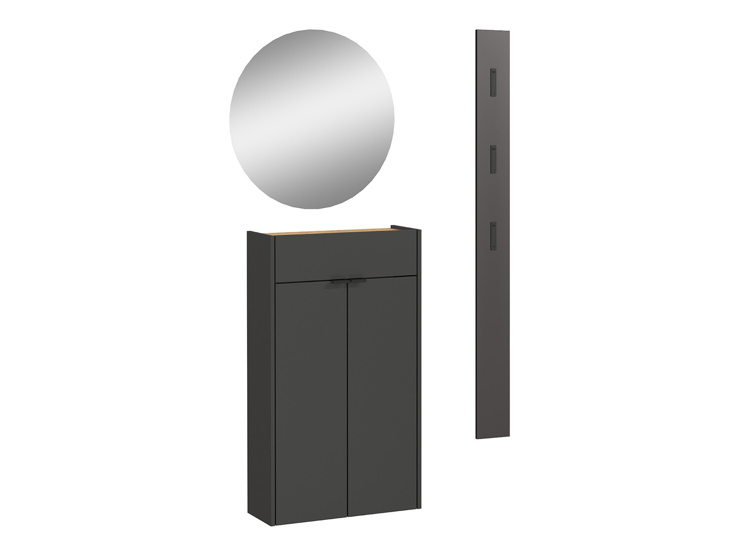 Előszoba garnitúra Cirsale 104 (Grafit + Navarra tölgy)