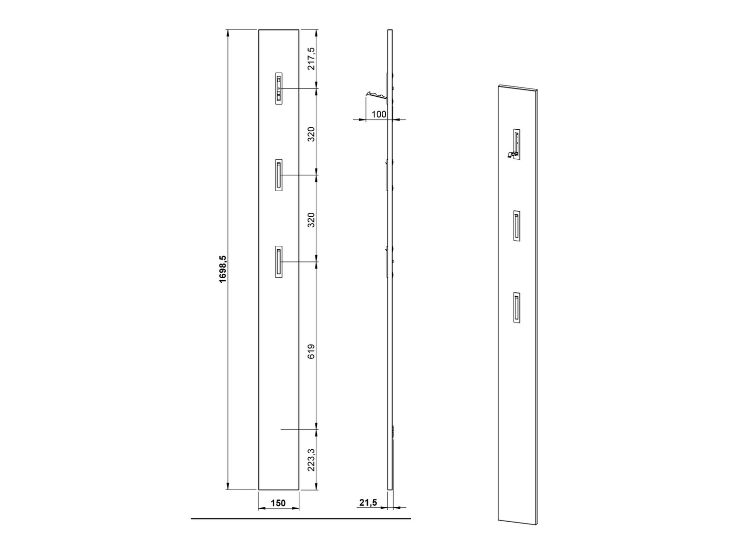 Előszoba garnitúra Cirsale 104 (Grafit + Navarra tölgy)