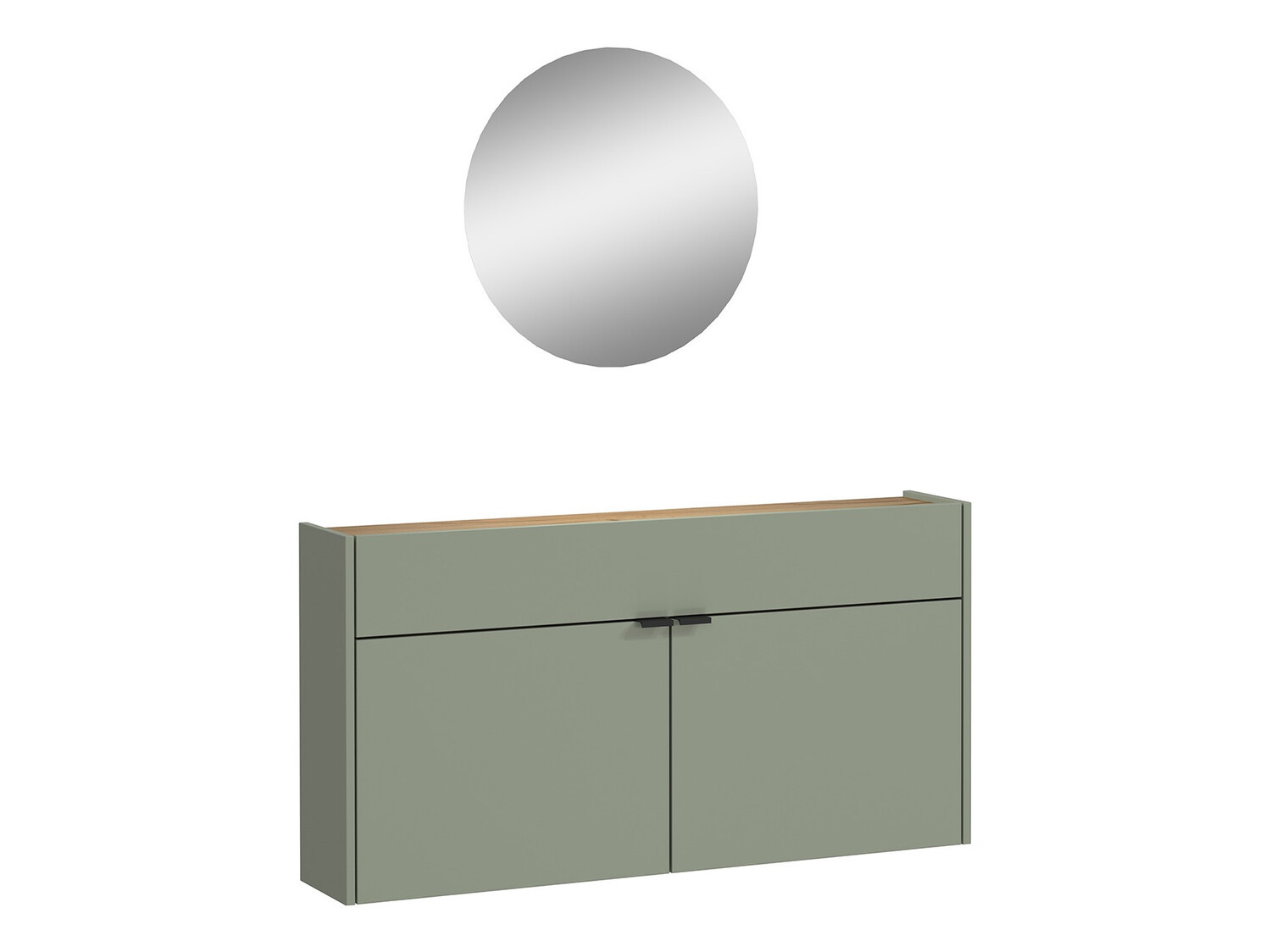 Előszoba garnitúra Cirsale 106 (Poros zöld + Navarra tölgy)