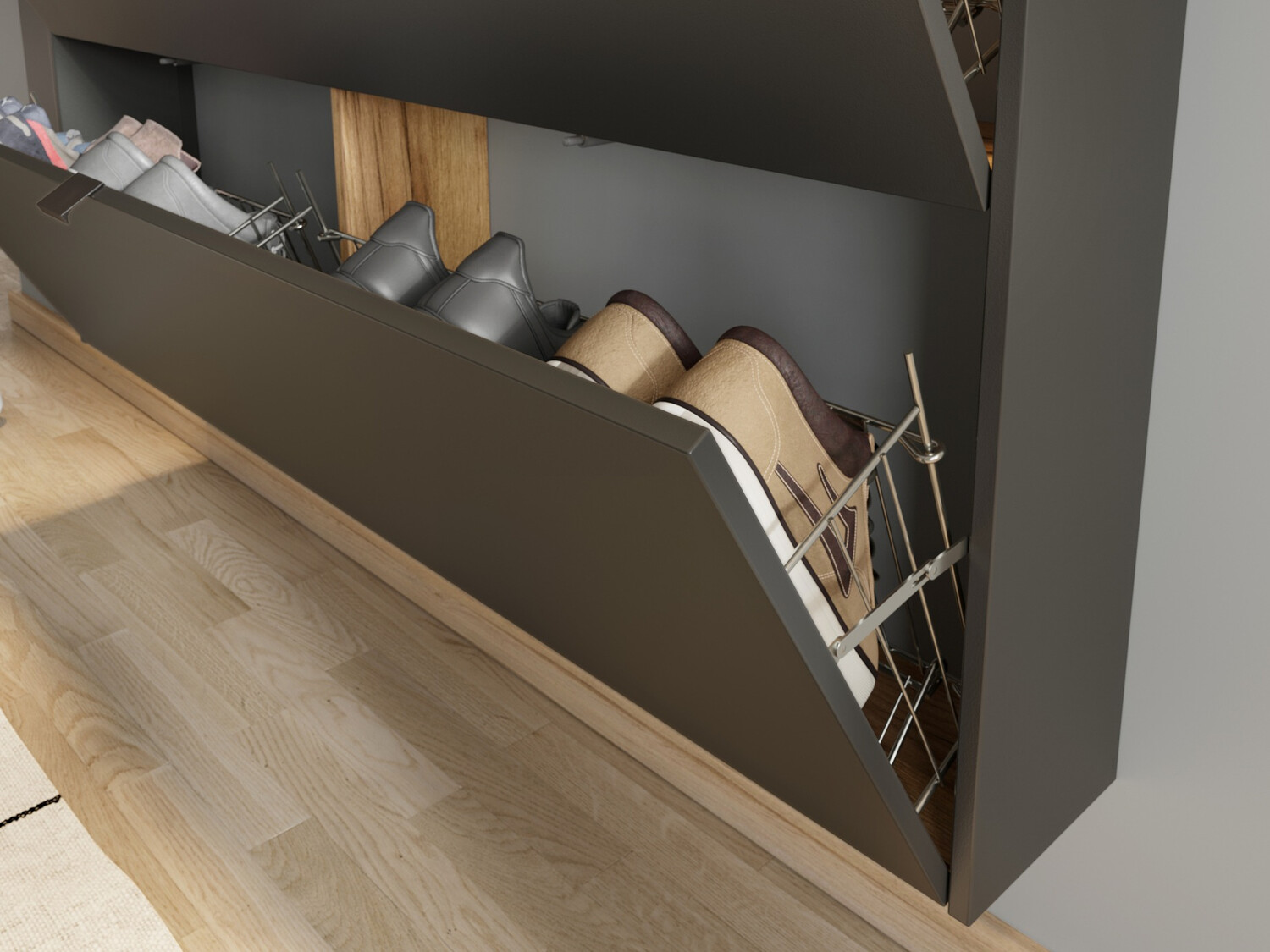 Előszoba garnitúra Cirsale 109 (Grafit + Navarra tölgy)