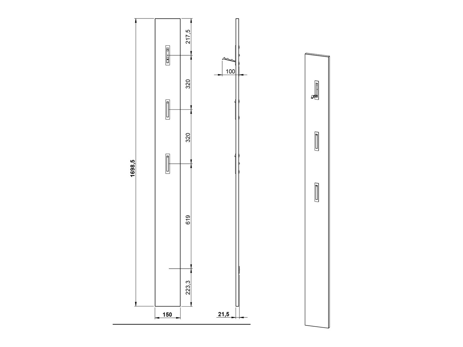 Előszoba garnitúra Cirsale 109 (Grafit + Navarra tölgy)