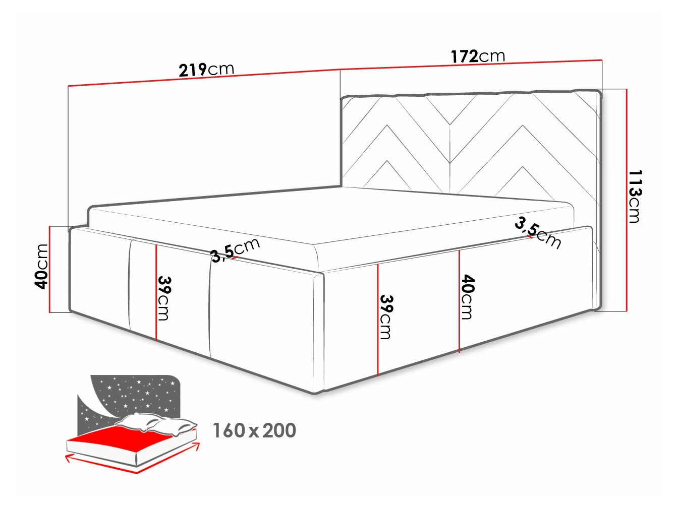 Ágy ComfiDream 175 (Fresh 11)