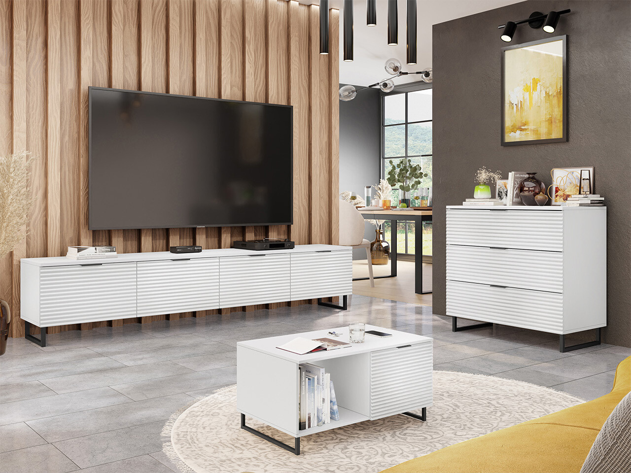 Nappali szett Sarasota 184 (Fehér)