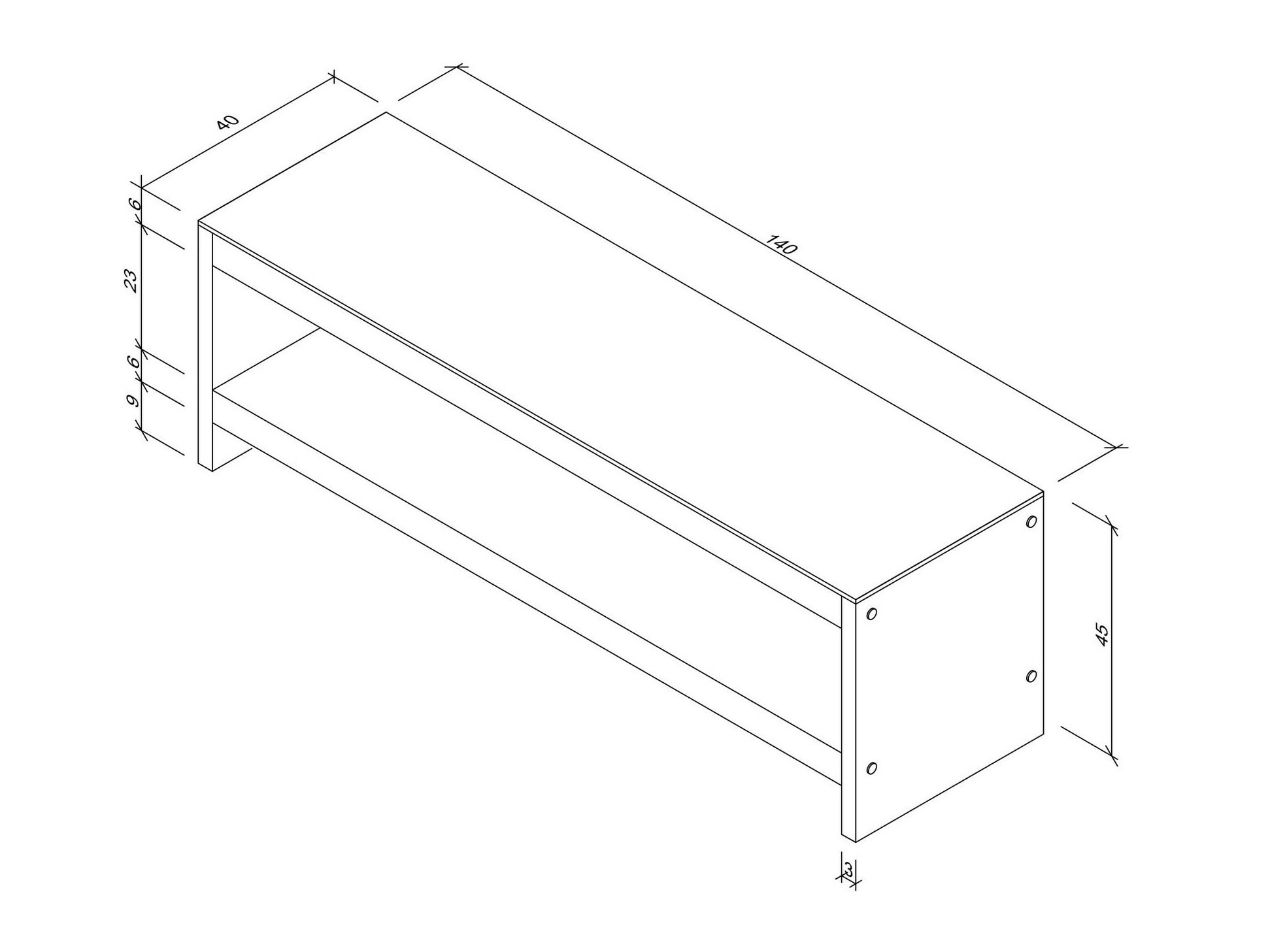 TV-állvány Kailua 1501 (Dió)