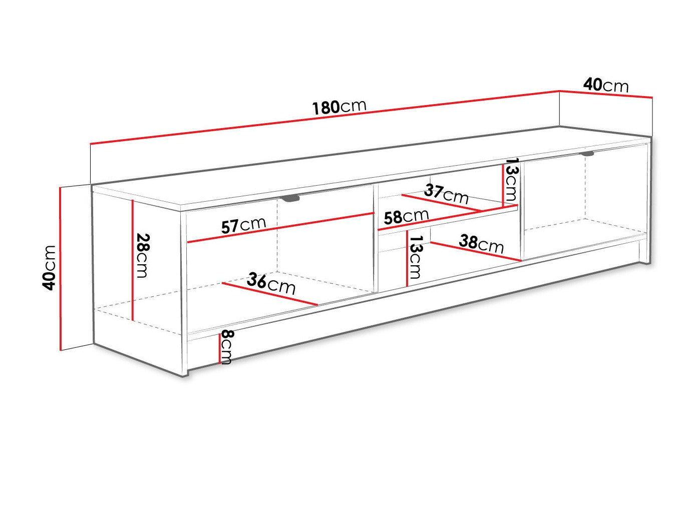 TV-állvány Comfivo Papilio I (Fehér)
