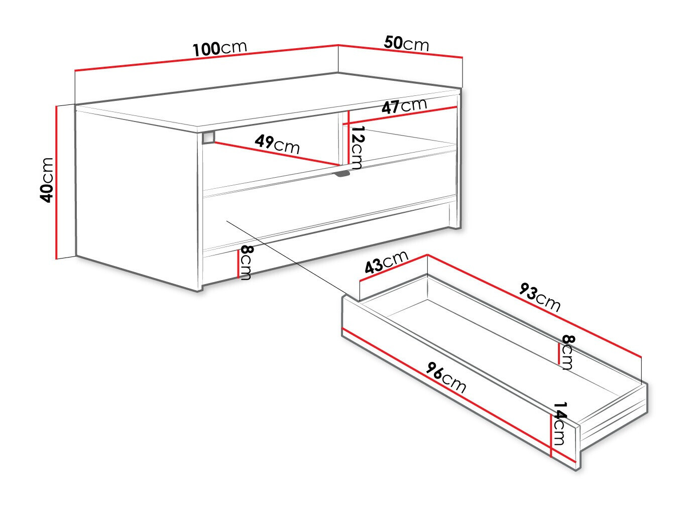 Dohányzóasztal Comfivo Papilio (Fekete)