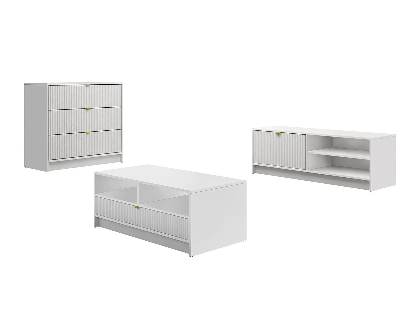 Nappali szett Comfivo Larmire 108 (Fehér)