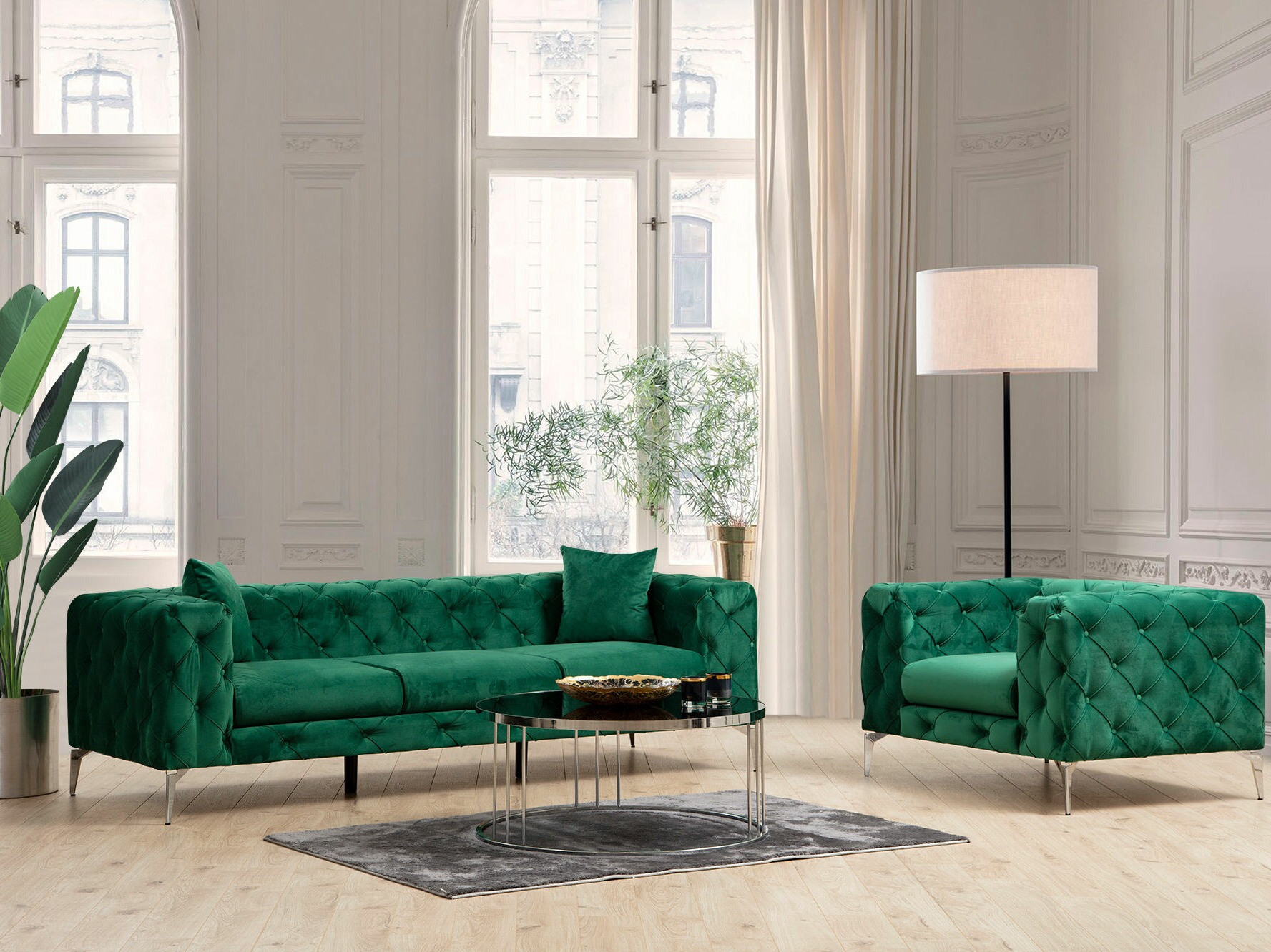 Chesterfield kanapé Altadena 356 (Zöld)