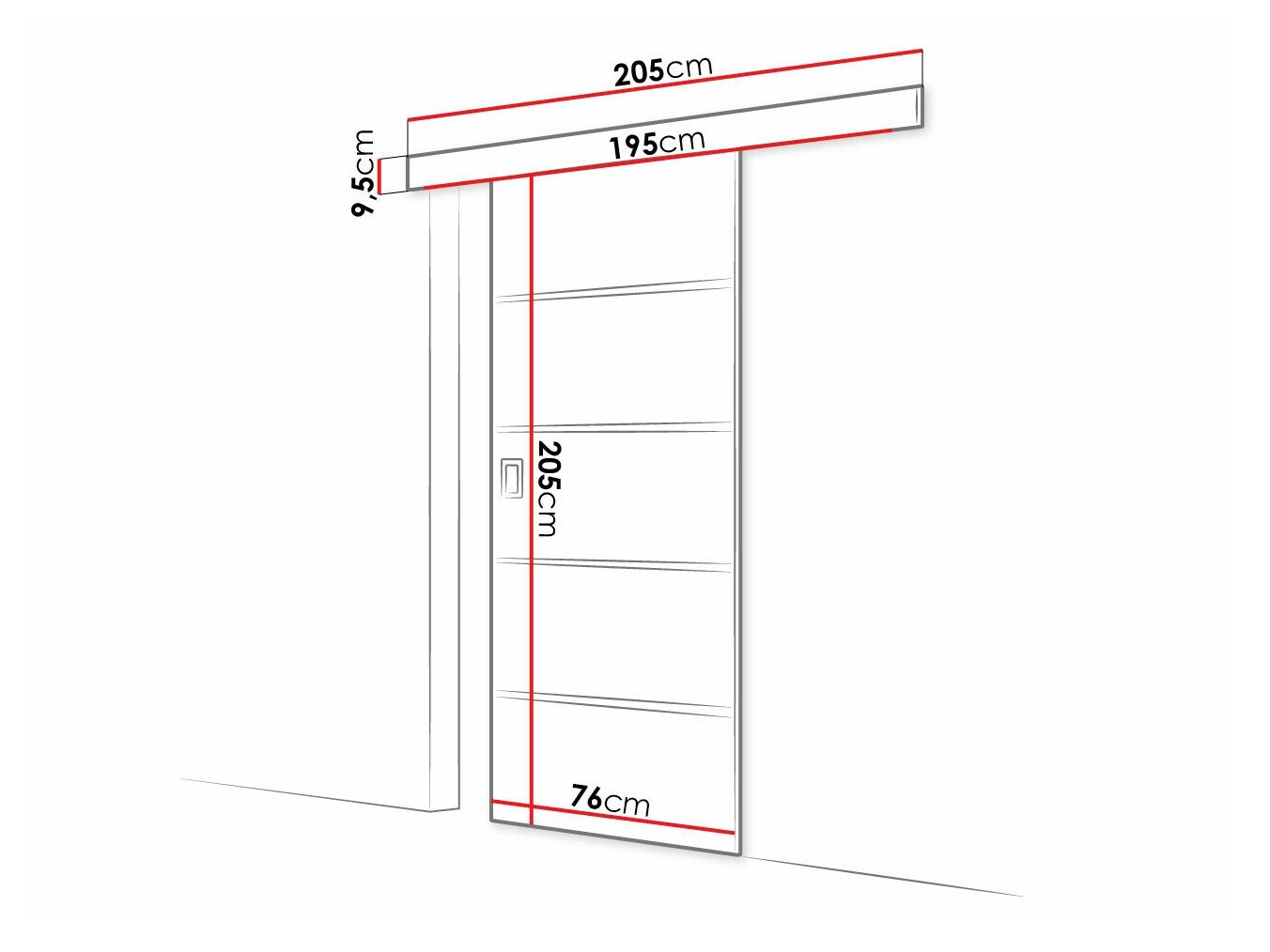 Tolóajtók Dover 214 (Sötét hamuszürke)