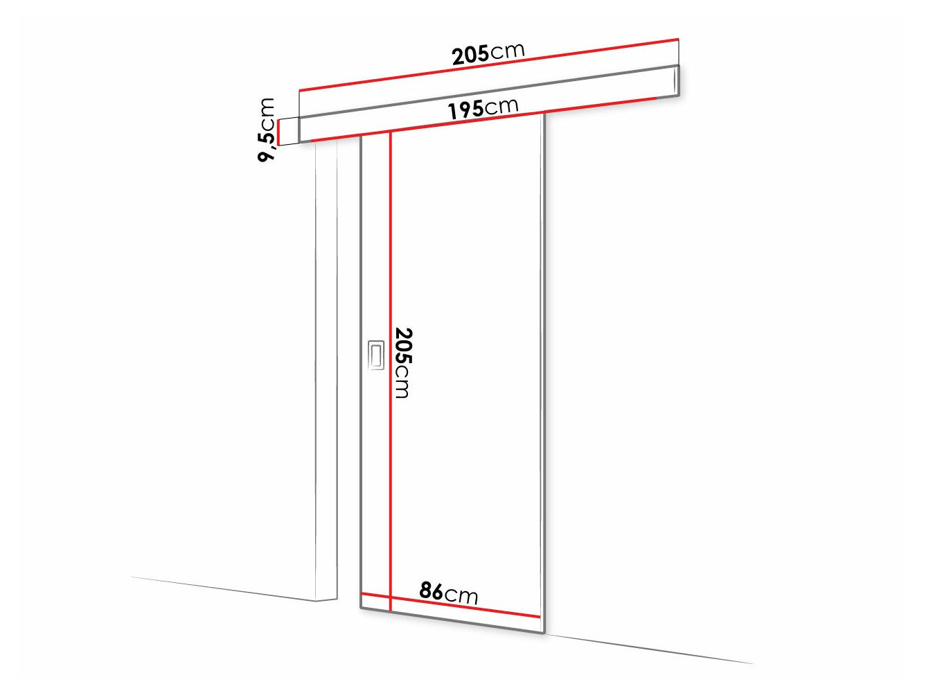 Tolóajtók Dover 168 (Sonoma tölgy)