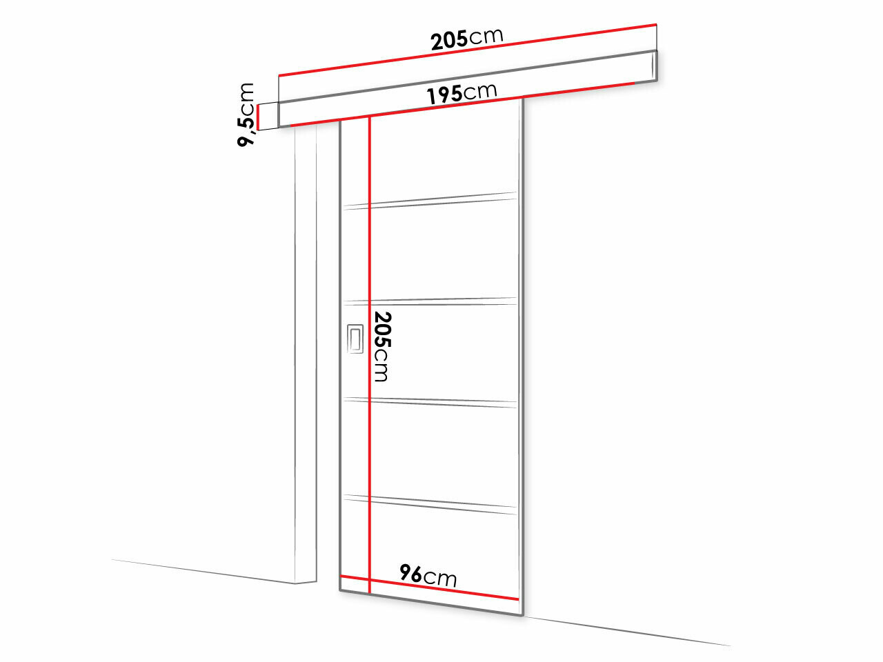 Tolóajtók Dover 172 (Craft tölgy)